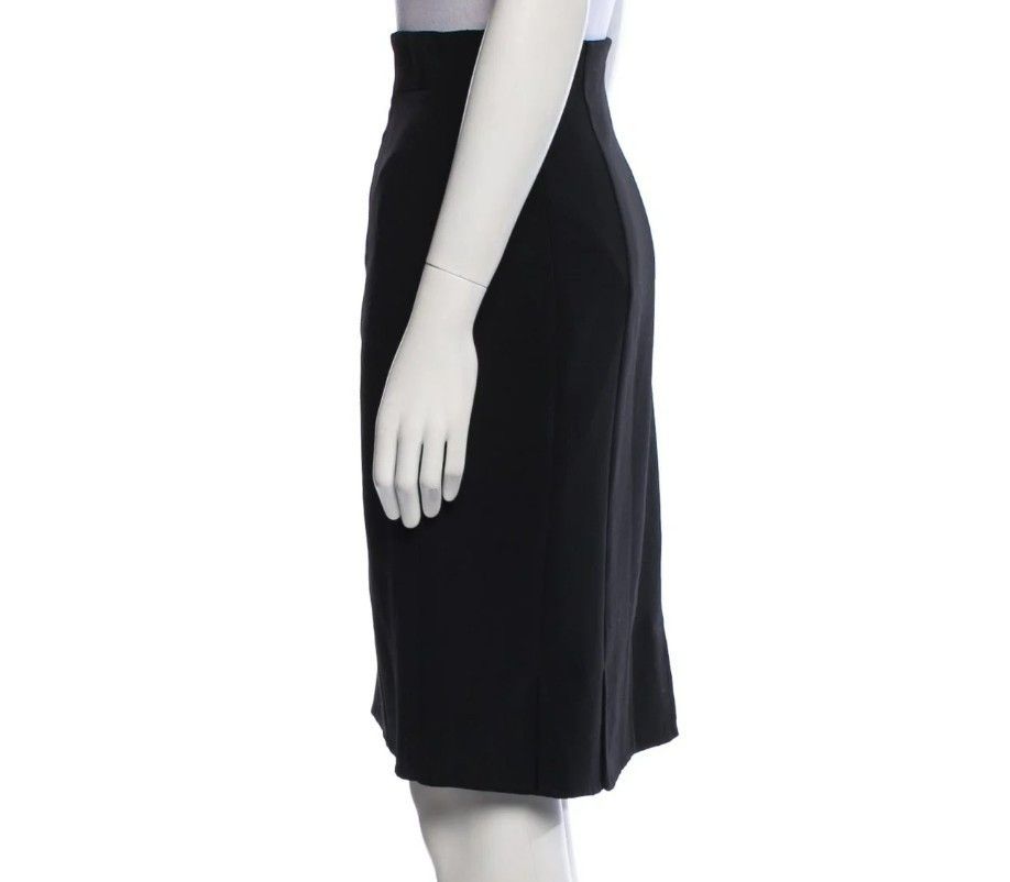 Akris Akris Black Wool Skirt – Size M – Grosgrain Trim – Zip Clos Size 30" / US 8 / IT 44 - 6 Thumbnail
