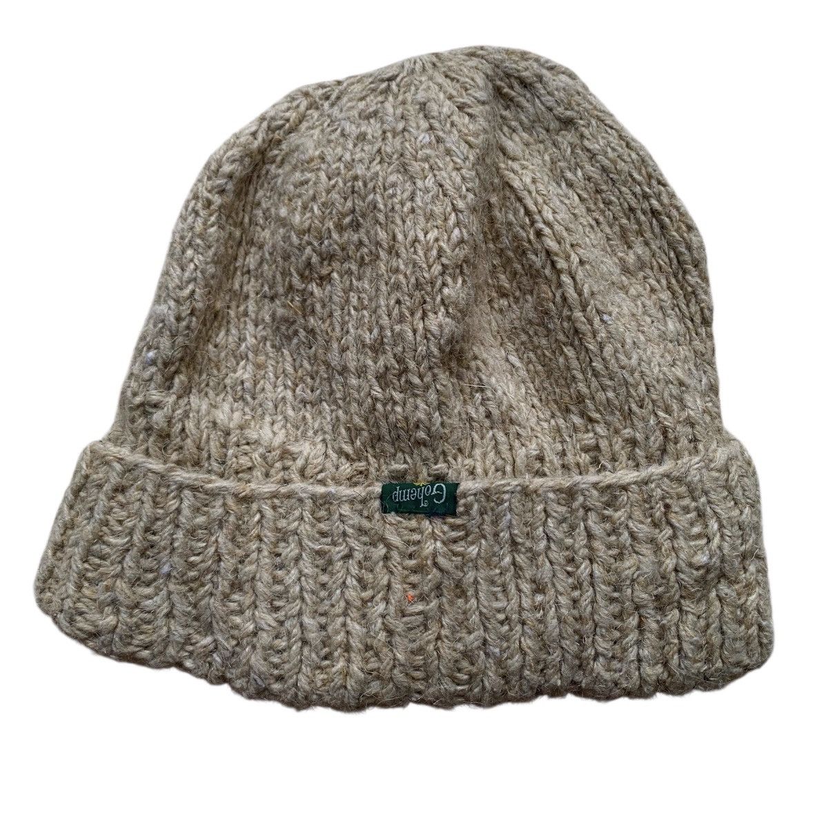 Japanese Brand Gohemp removeable wooden pin wool and hemp knit beanie Size ONE SIZE - 1 Thumbnail
