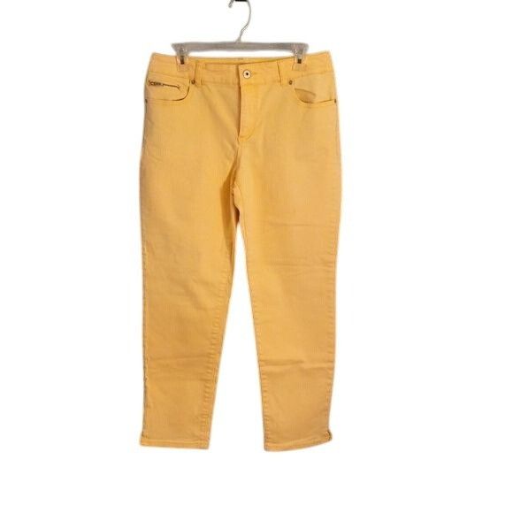 Chicos Chicos Platinum Denim Size 1.5 M Jeans Ankle Length Yel Size 33" - 1 Thumbnail
