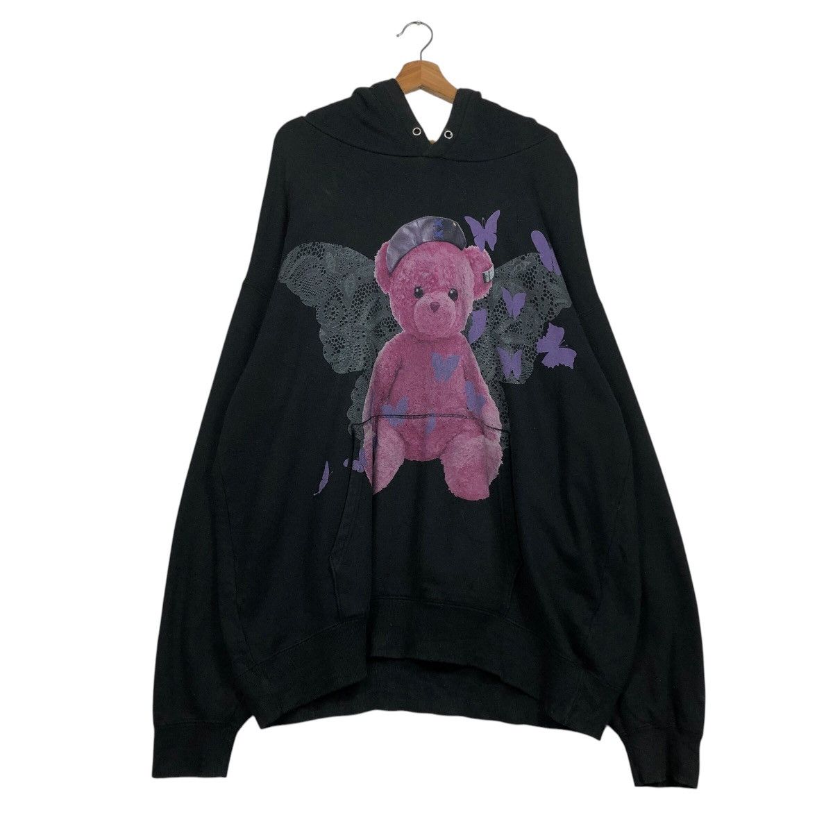 Japanese Brand WRouge Gothic Pink Bear Hoodie — Y2K Dark Fairycore Size US M / EU 48-50 / 2 - 13 Thumbnail