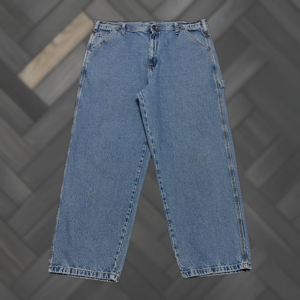 Denime Rugged Wear Jeans 40x29 Blue Denim Men's Relaxed High Rise 40 Inseam 29in Button Zip Pocket 100% Cotton Regular Size US 40 / EU 56 - 1 Thumbnail