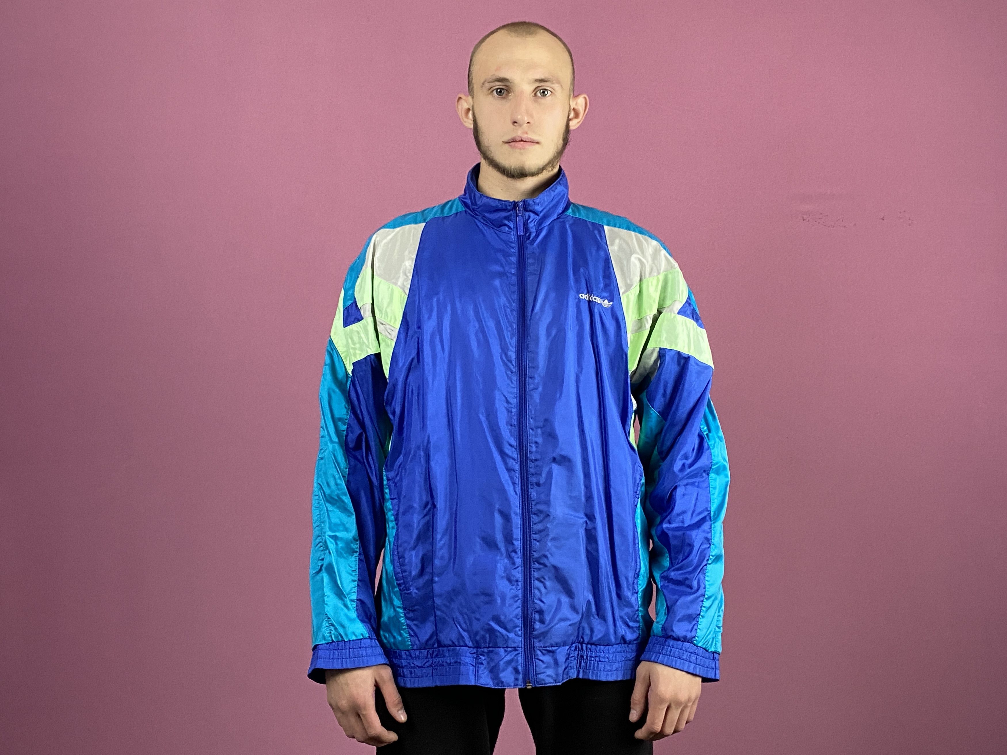 Adidas × Vintage 90s Adidas Vintage Men's Windbreaker Jacket - L Size US L / EU 52-54 / 3 - 4 Thumbnail