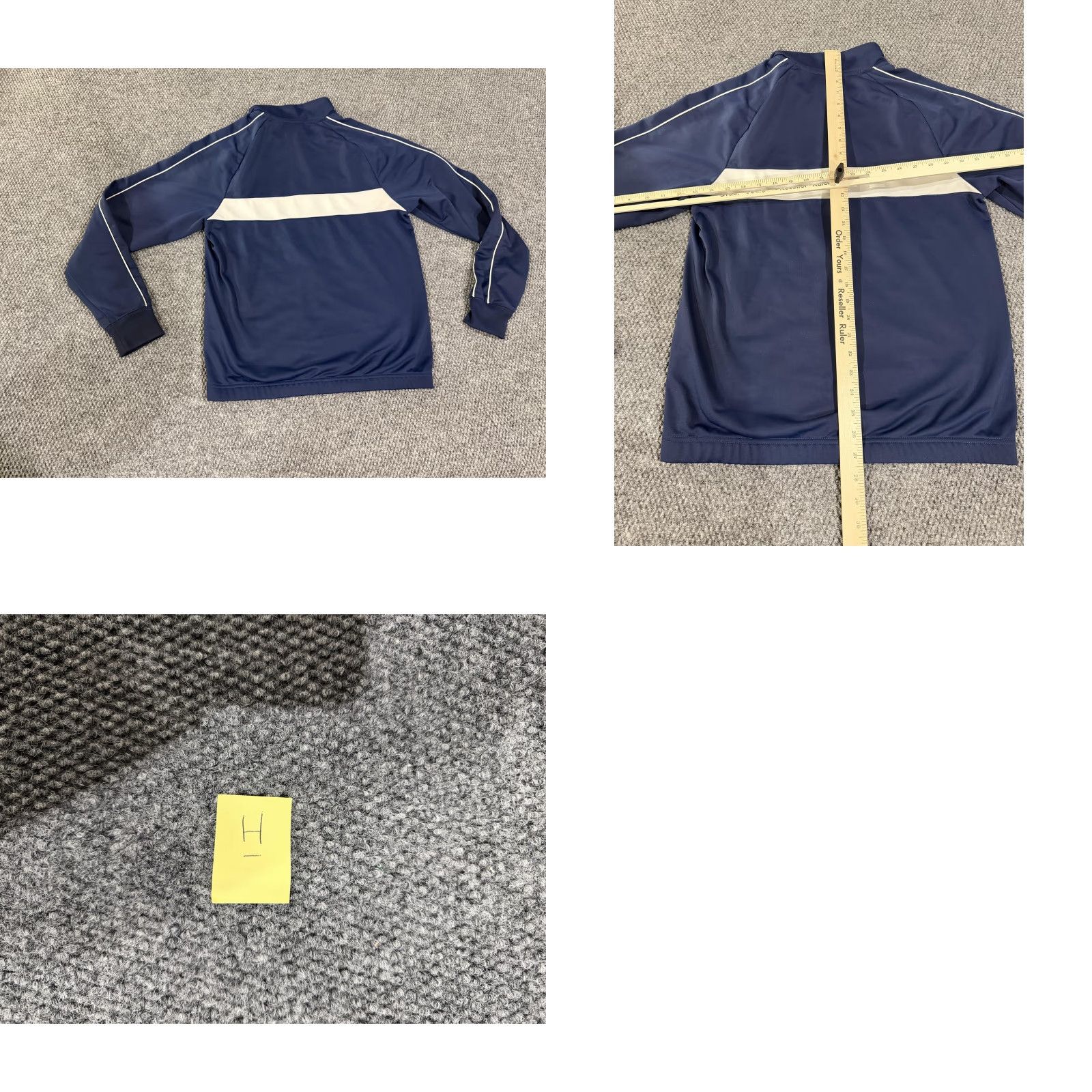 Nike Nike Jacket Mens S Blue White Striped Full Zip Lightweight Pockets Stand-Up Collar Polyester Gym & Training 90s? Size US S / EU 44-46 / 1 - 8 Thumbnail