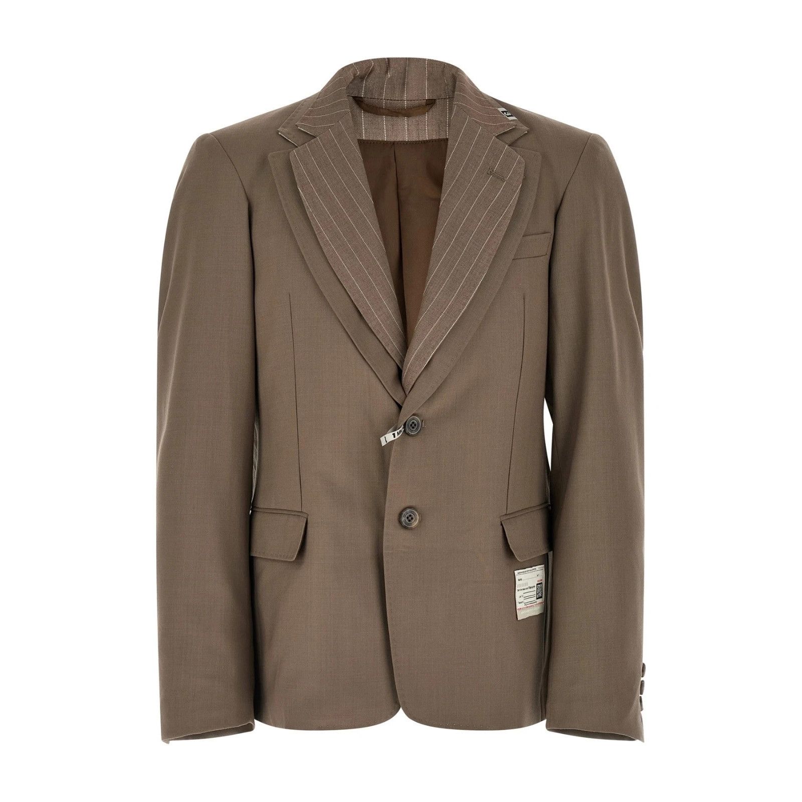 Maison MIHARA YASUHIRO MAISON MIHARA YASUHIRO Double Layer Beige Blazer Jacket New Size US S / EU 44-46 / 1 - 1 Thumbnail