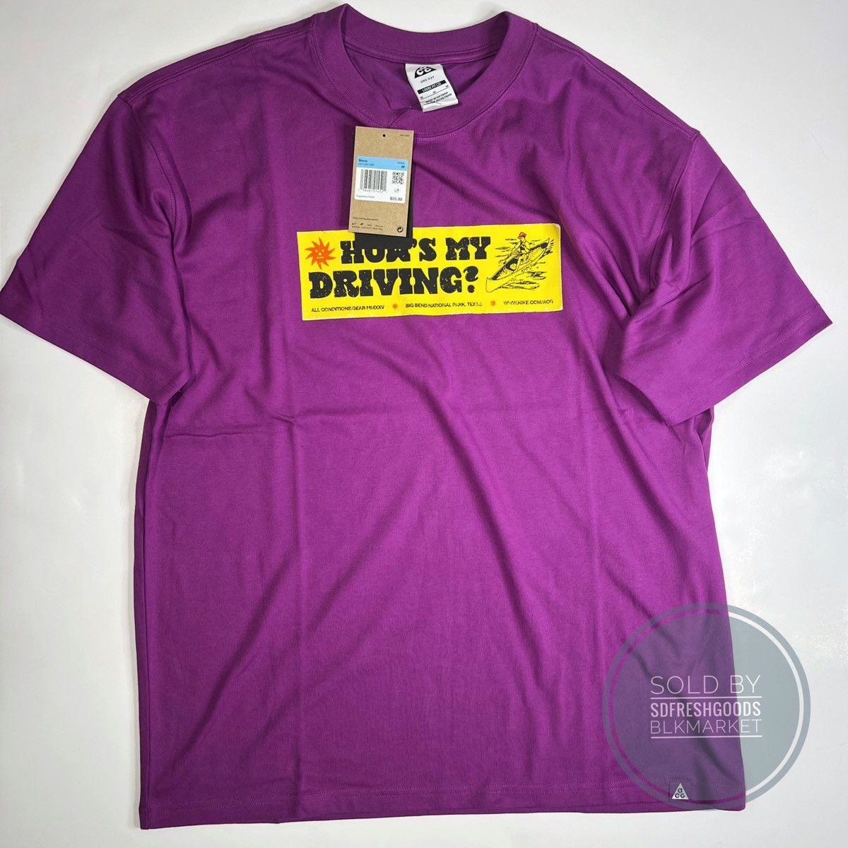 Nike Nike ACG Dri-FIT Canoe Sticker Graphic T-Shirt Bold Berry M Size US M / EU 48-50 / 2 - 4 Thumbnail