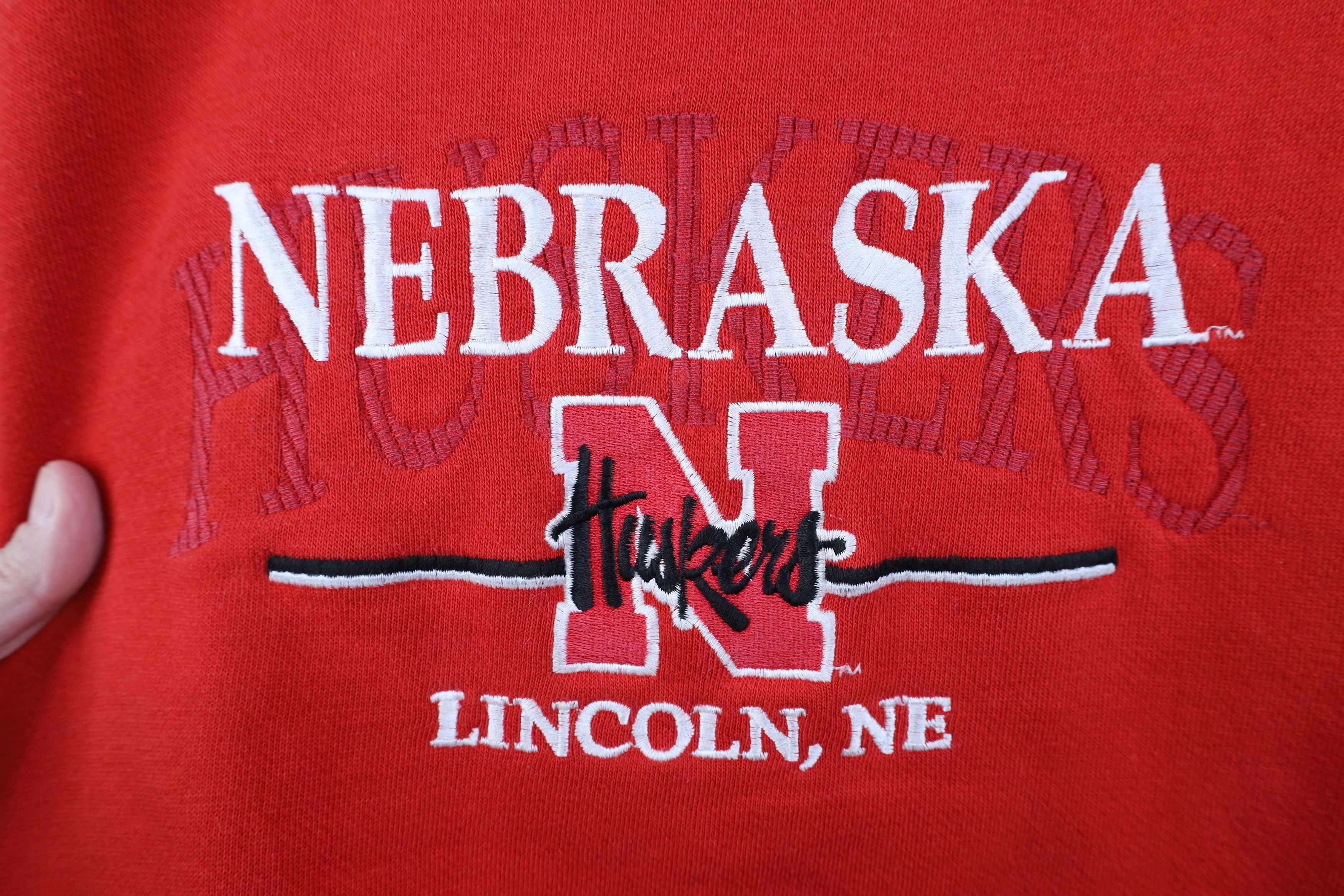 Vintage Vintage 90s Heavyweight University of Nebraska Sweatshirt Size US XXL / EU 58 / 5 - 4 Thumbnail