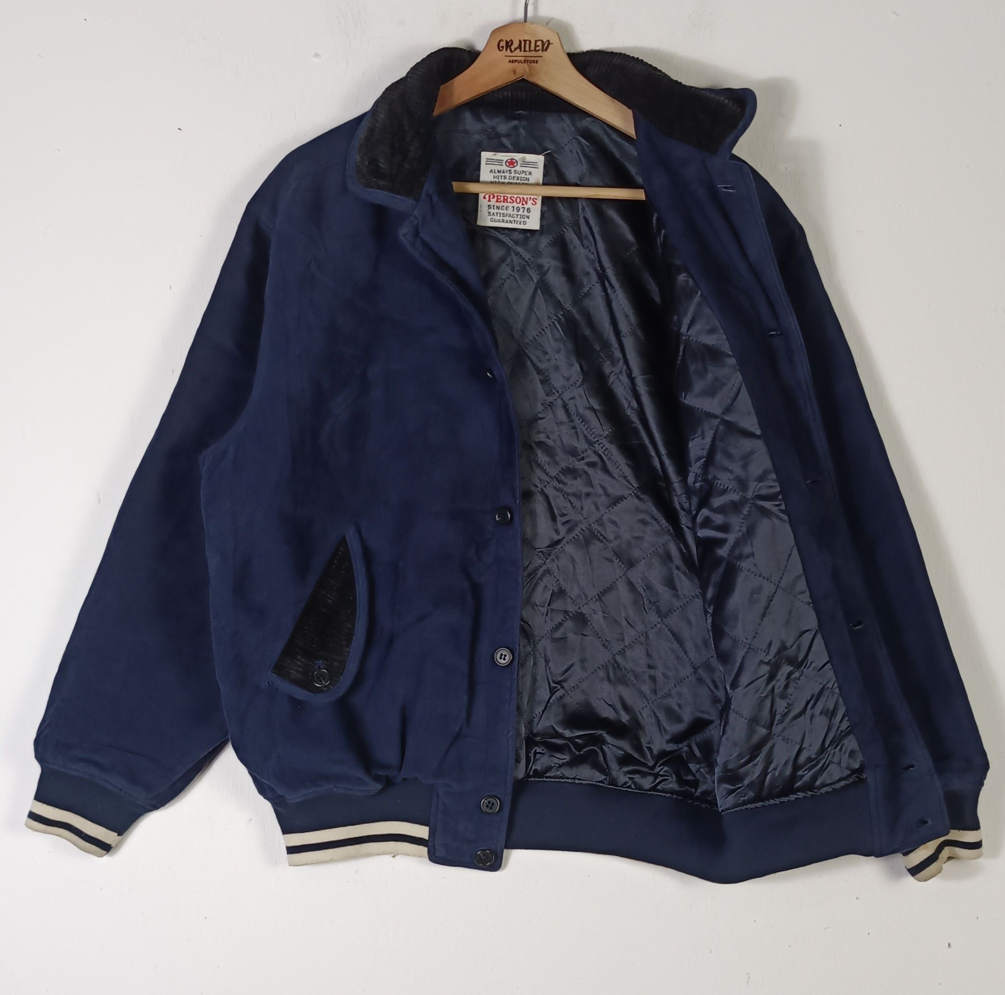 PERSON'S Vintage Person's S-1976 Varsity Stadium Wool Coduroy Size US L / EU 52-54 / 3 - 3 Thumbnail