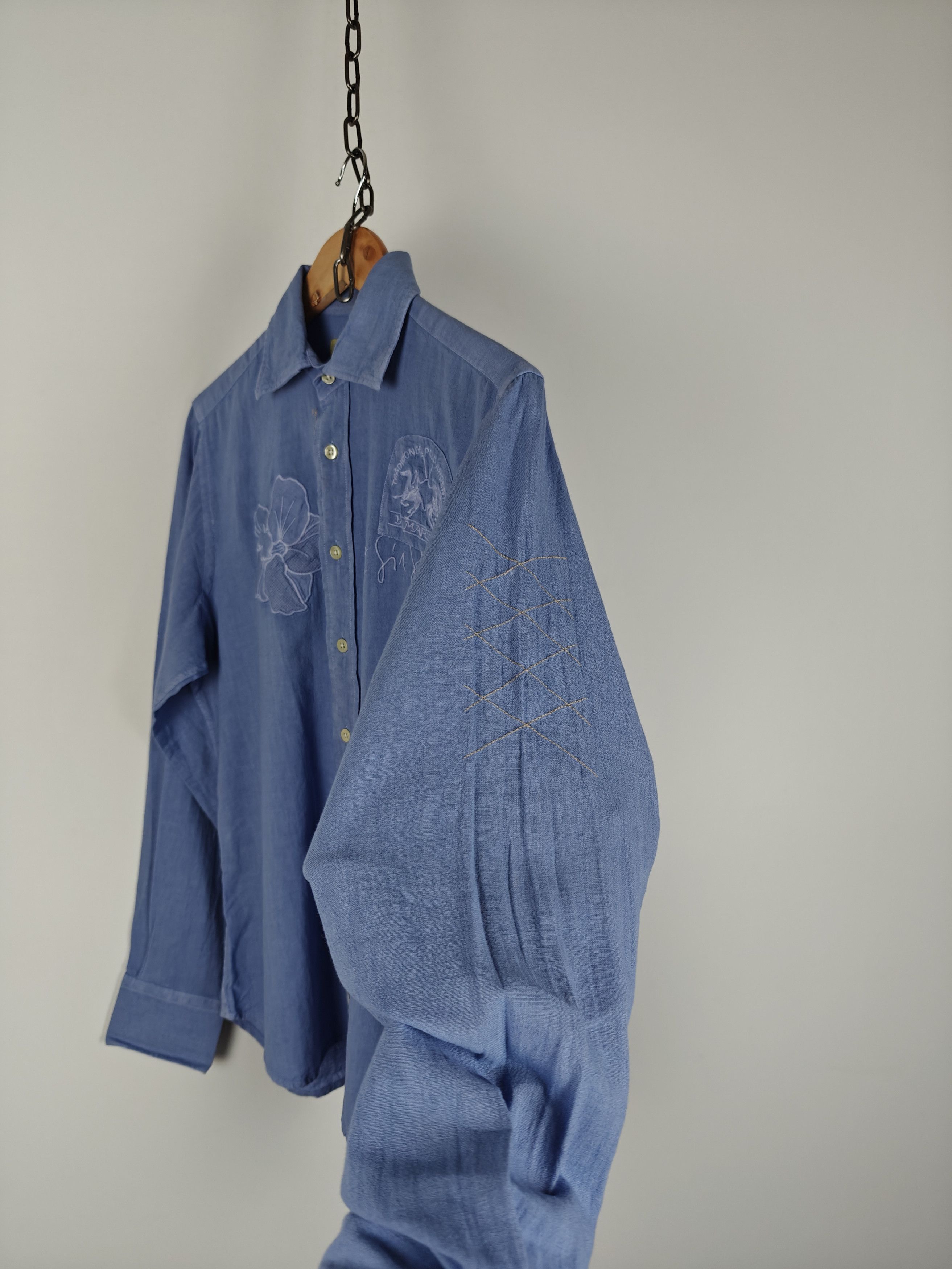 La Martina La Martina Linen Shirt Buenos Aires Collared Blue size L Size US L / EU 52-54 / 3 - 8 Thumbnail