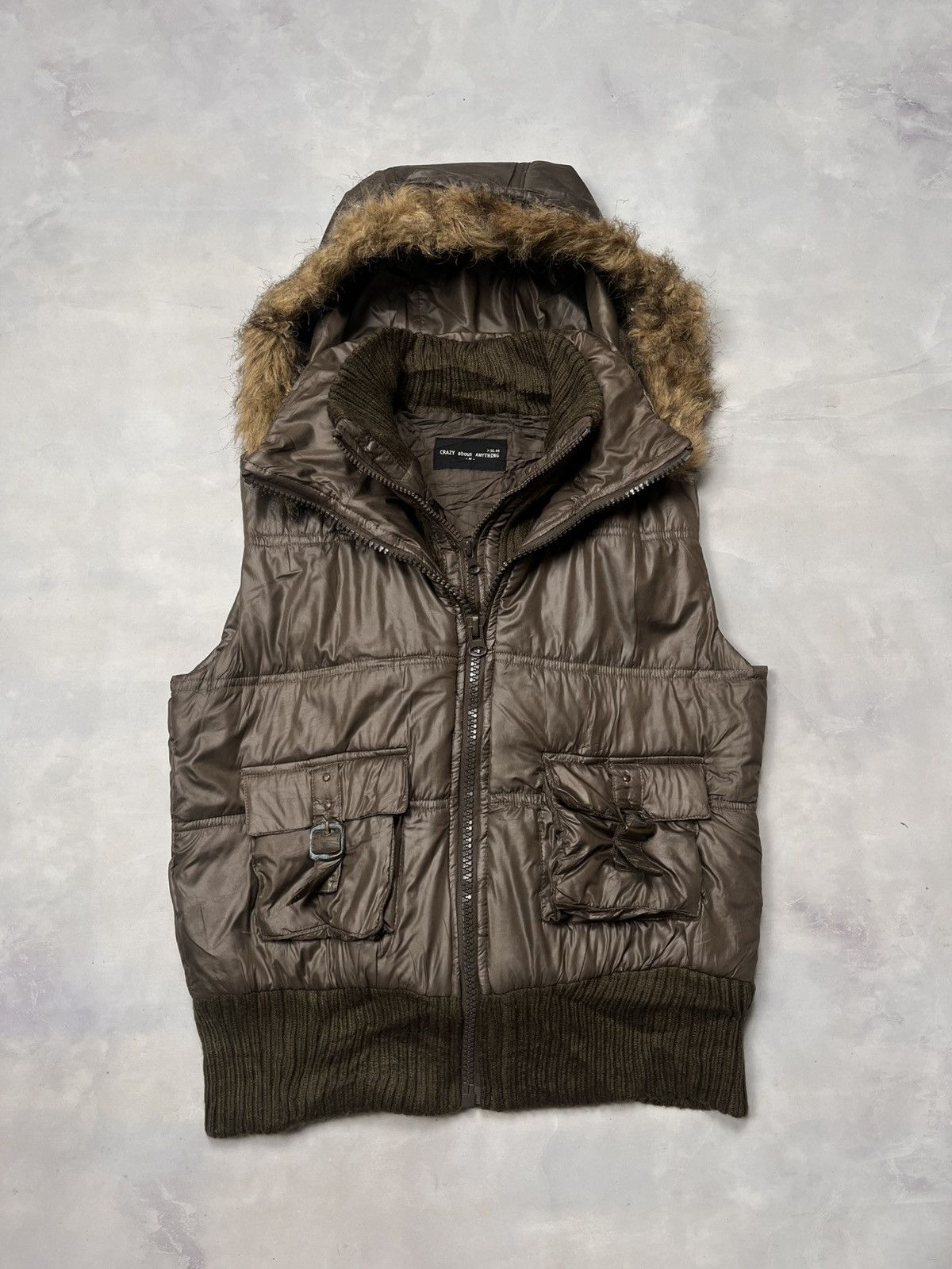 Japanese Brand Faux Fur Puffer Vest Double Layer Size US M / EU 48-50 / 2 - 2 Thumbnail