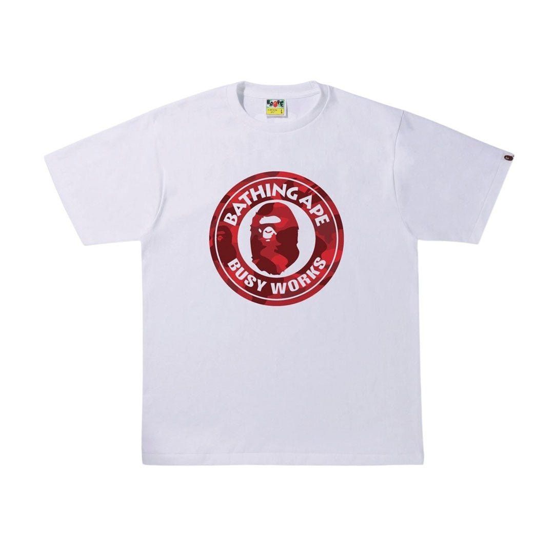 Bape Color Camo Busy Works Tee (SS22) White Double Red Size US XXL / EU 58 / 5 - 1 Preview