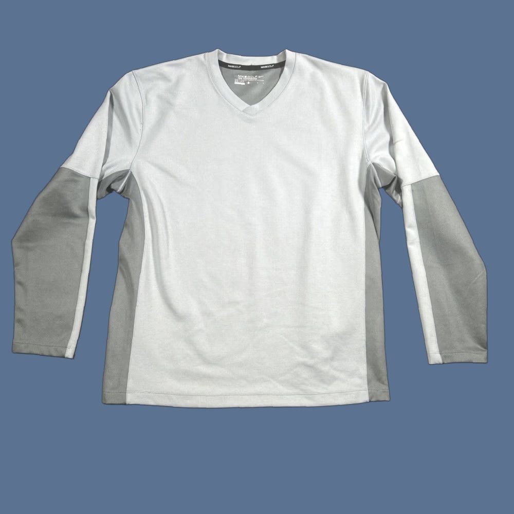 Nike Nike Golf Tour Performance Dri Fit Men's L Pullover V-Neck Sweater Gray Knit Shirt Size US L / EU 52-54 / 3 - 1 Thumbnail