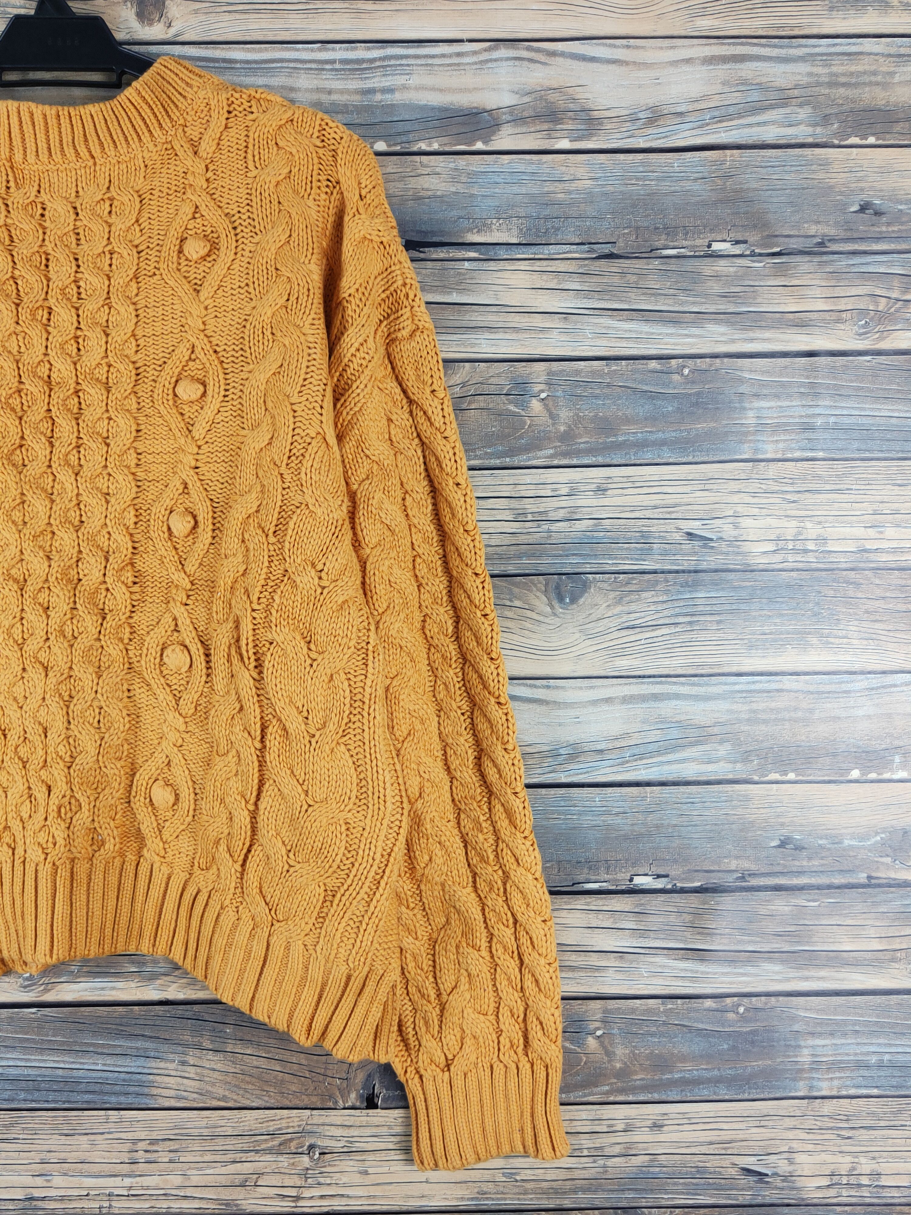 Aran Isles Knitwear Lowrys Farm Mustard Knitwear Sweatshirts #W1677 Size US M / EU 48-50 / 2 - 9 Thumbnail