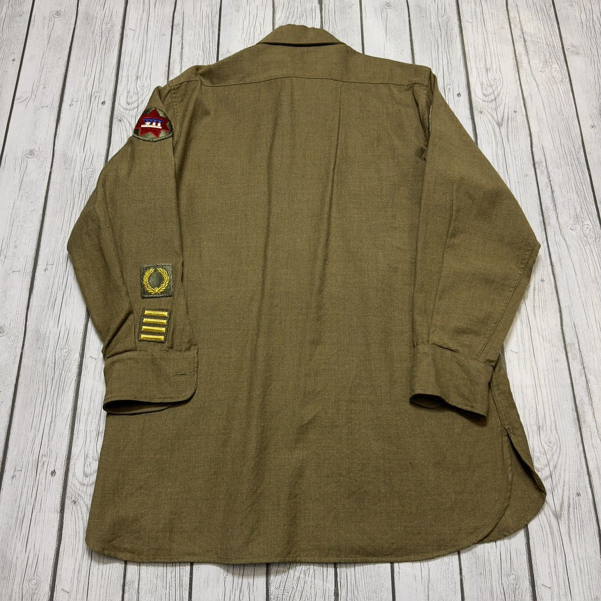 Vintage Vintage World War 2 US Army shirt Size US L / EU 52-54 / 3 - 2 Thumbnail