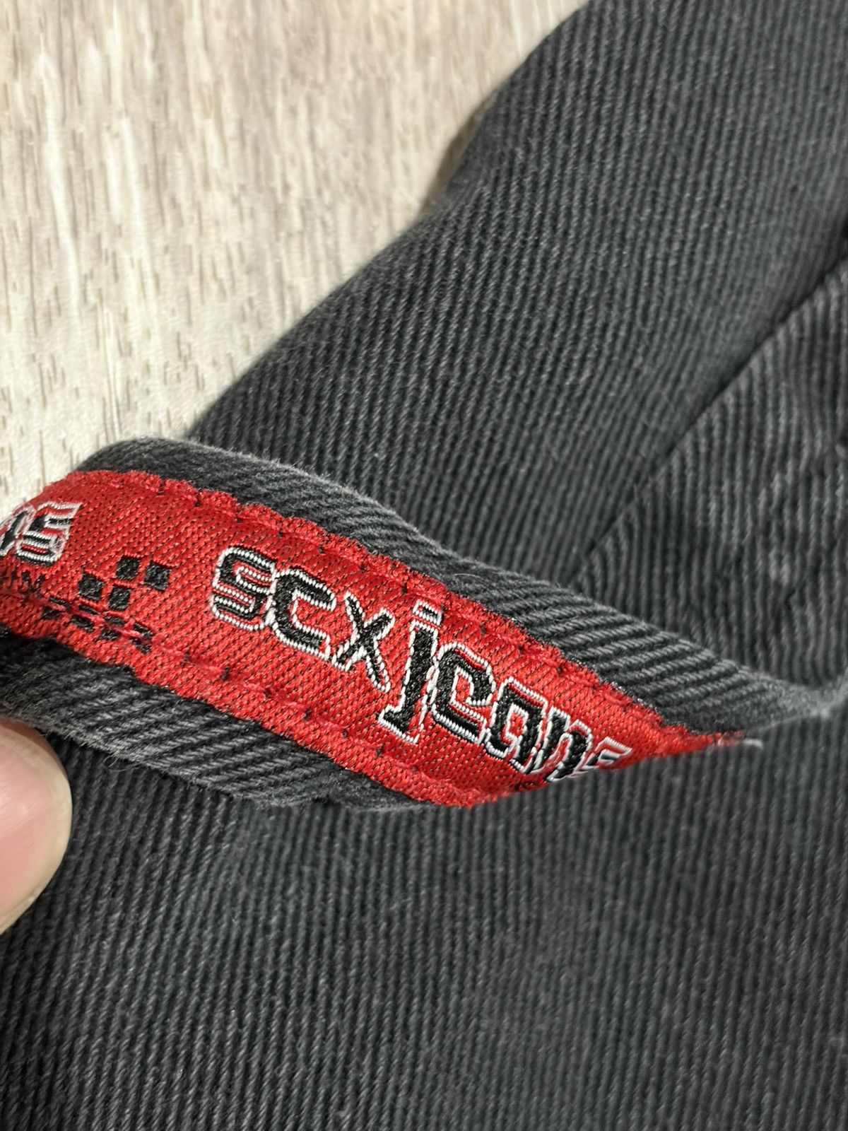 Vintage Vintage SCX Jeans Baggy Black Carpenter Denim Shorts 90s Y2K Size US 32 / EU 48 - 3 Thumbnail
