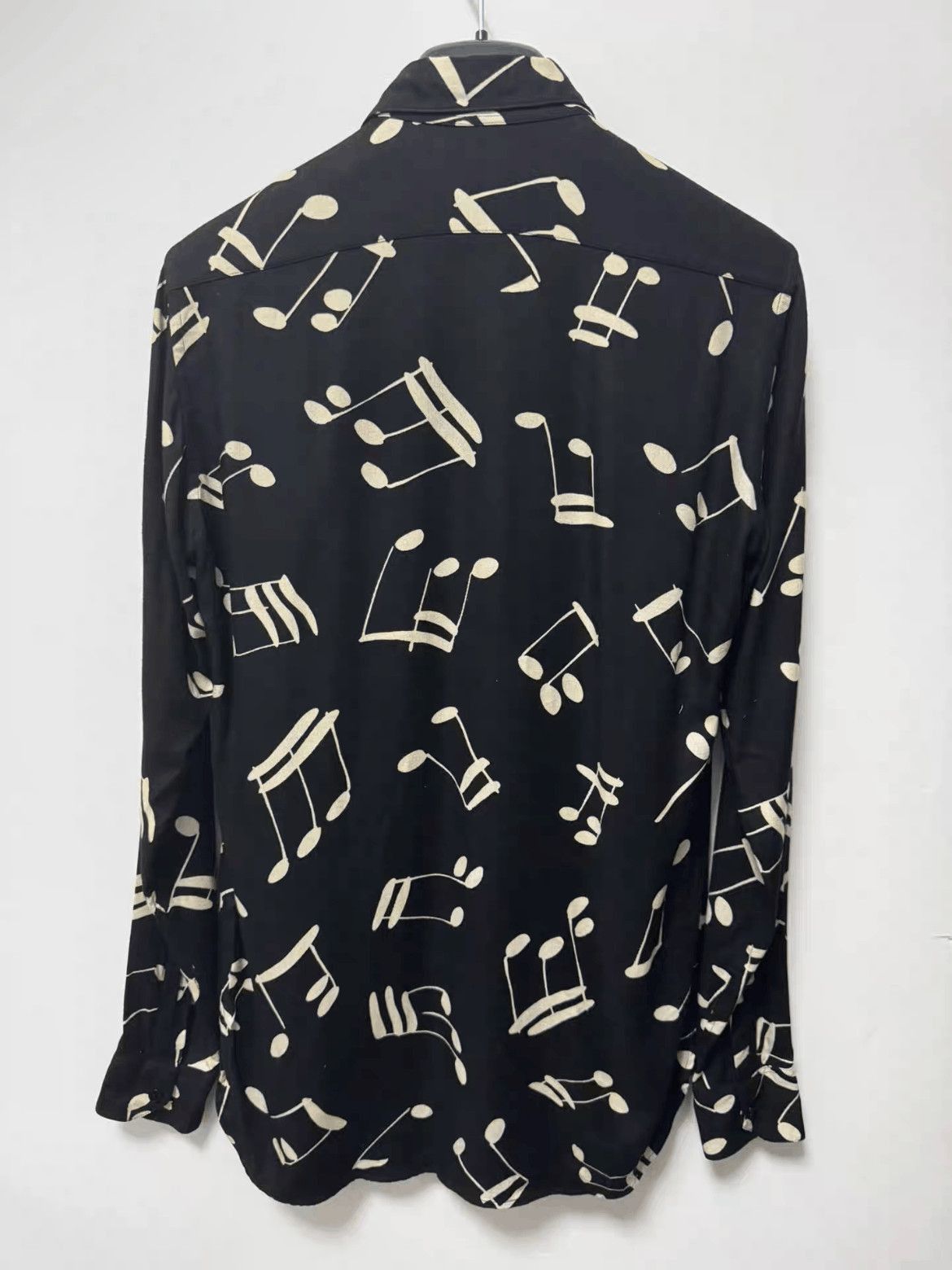 Saint Laurent Paris Sz 38 Saint Laurent Paris by Hedi 16AW Musical Letter Shirt Size US M / EU 48-50 / 2 - 2 Thumbnail