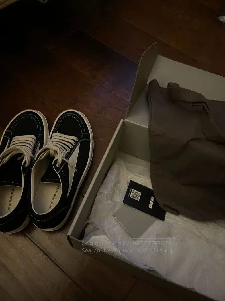 Rick Owens Rick Owens Canvas Sneakers with Cream Soles. Size US 10.5 / EU 43-44 - 2 Thumbnail