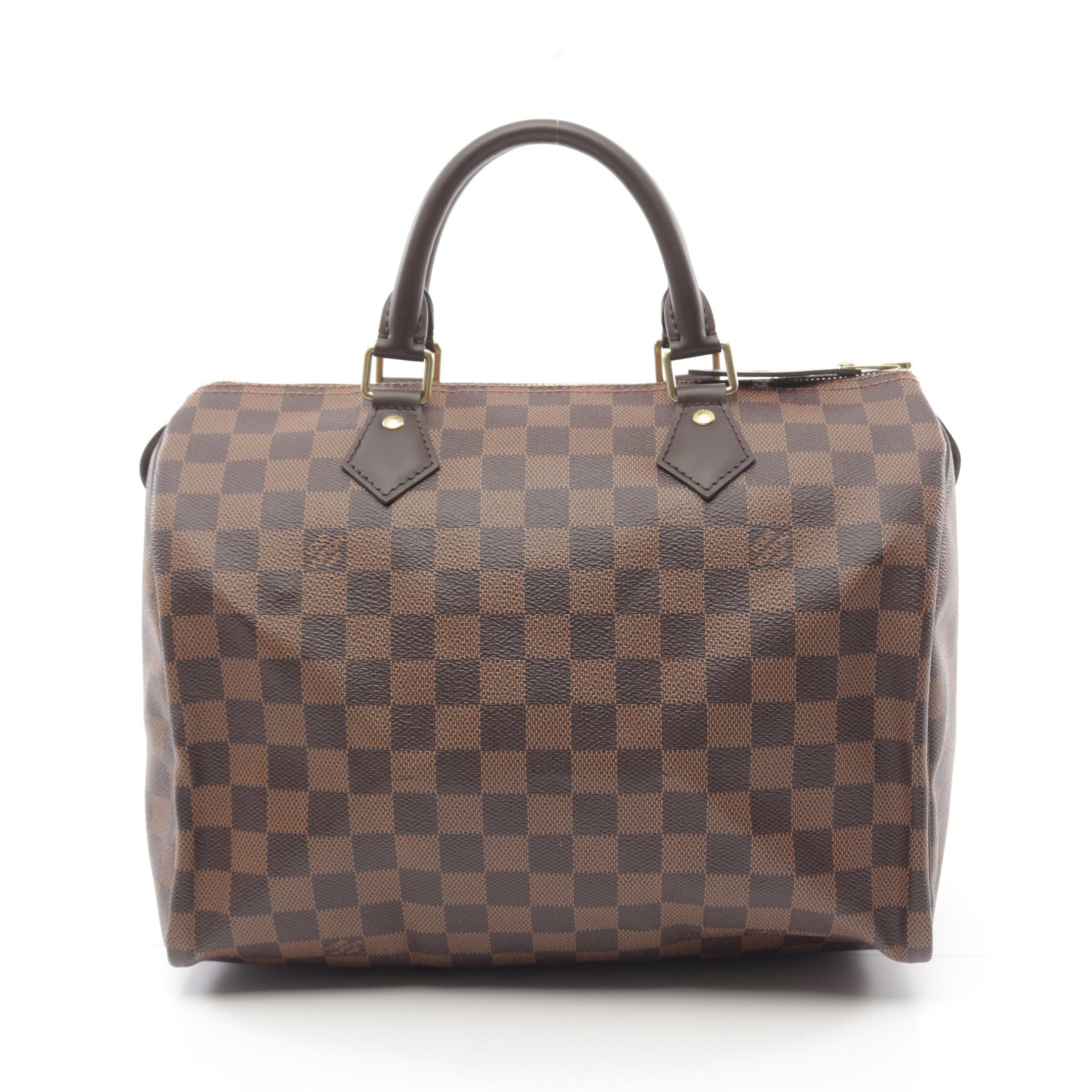Louis Vuitton Louis Vuitton Speedy 30 Damier Ebene Handbag Leather Brown Size ONE SIZE - 1 Thumbnail