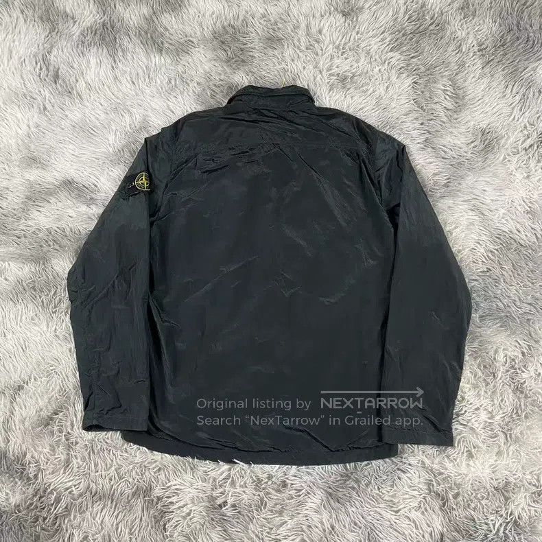 Stone Island Stone Island Black Green Metal Nylon Jacket Size US XL / EU 56 / 4 - 2 Thumbnail