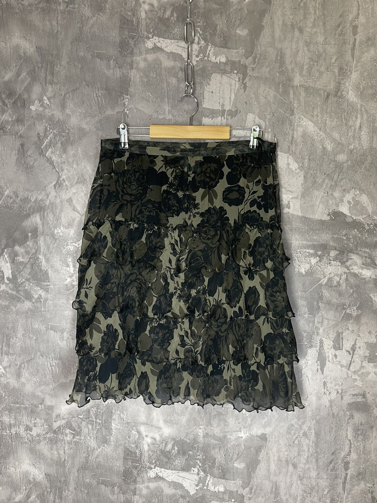 Japanese Brand × Seditionaries Vintage abstract painting silk mesh skirt like jpg Size 30" / US 8 / IT 44 - 1 Thumbnail