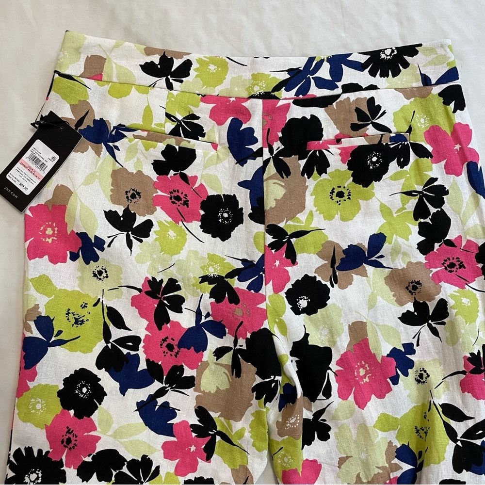 Jones New York NWT New $90 Jones New York Floral Linen-blend Pant Size 10 Size 32" / US 10 / IT 46 - 3 Thumbnail