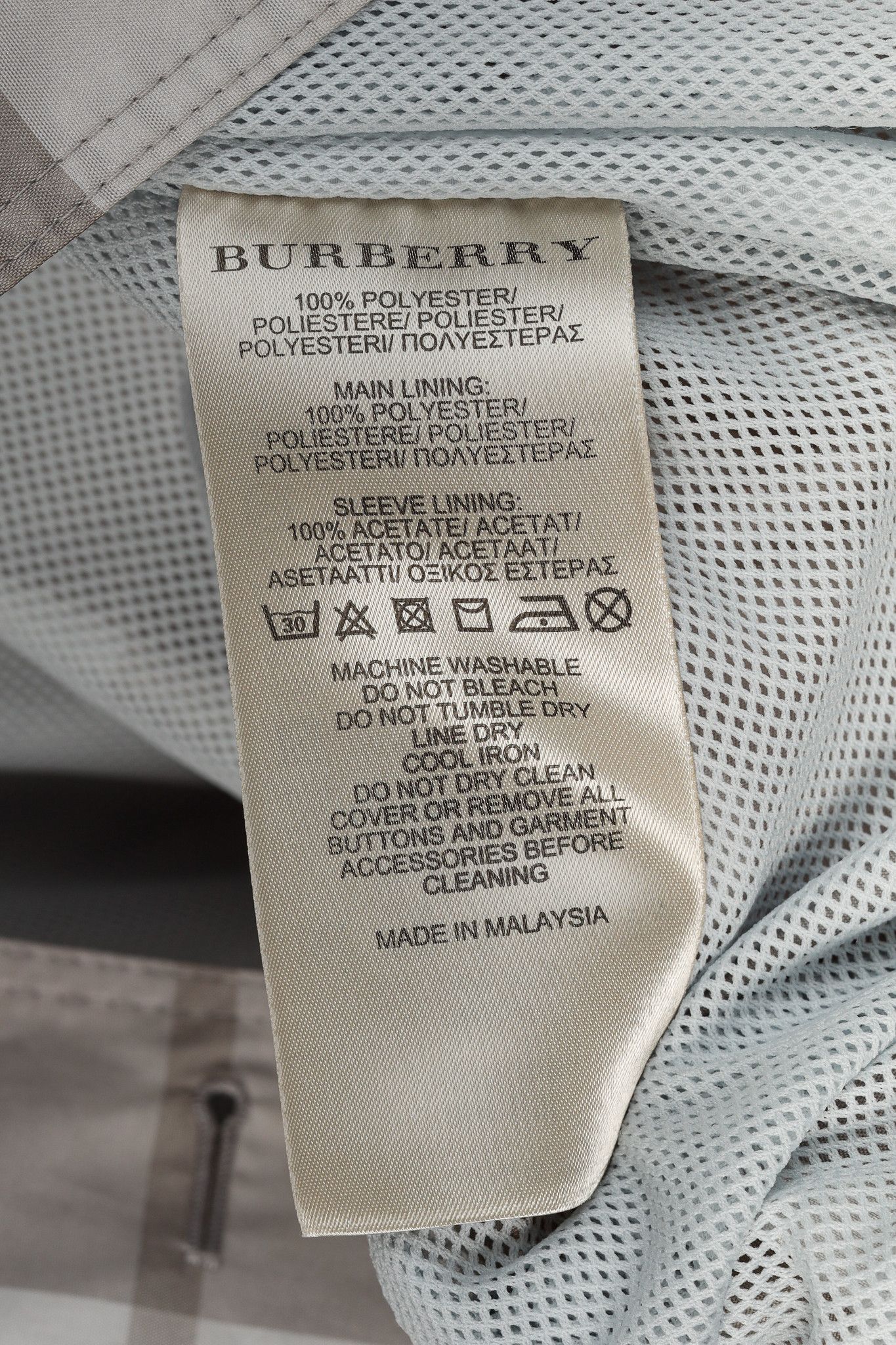 Burberry Burberry Brit Grey Check Taffeta Packable Belted Trench Coat Size L / US 10 / IT 46 - 13 Thumbnail