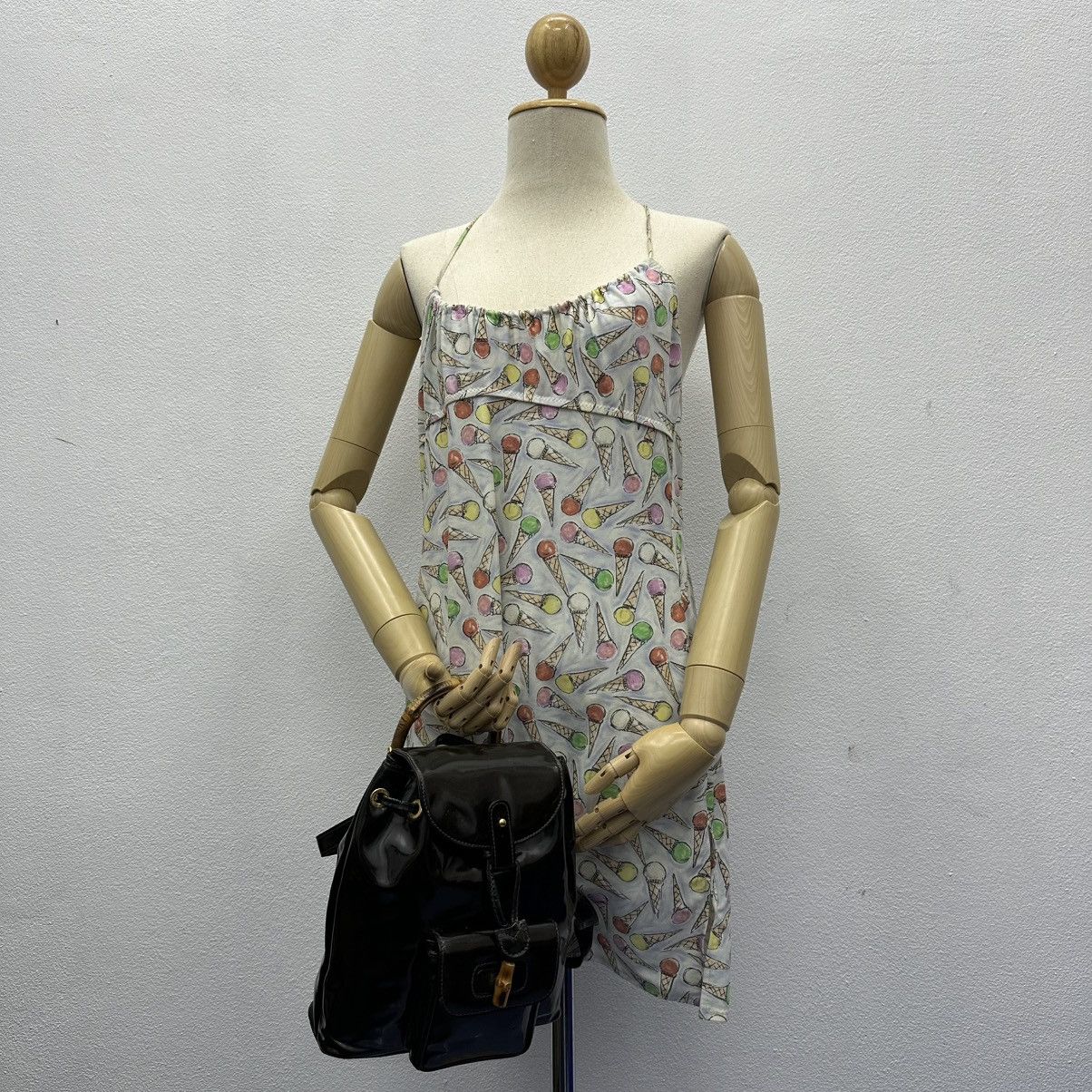 Vintage ‼️YES‼️ AUTHENTIC GUCCI BAMBOO BLACK PATENT LEATHER BACKPACK Size ONE SIZE - 18 Thumbnail