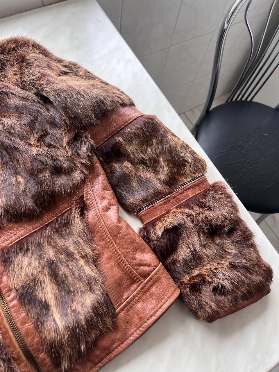 Other Italian biker leather fur jacket Size S / US 4 / IT 40 - 11 Thumbnail