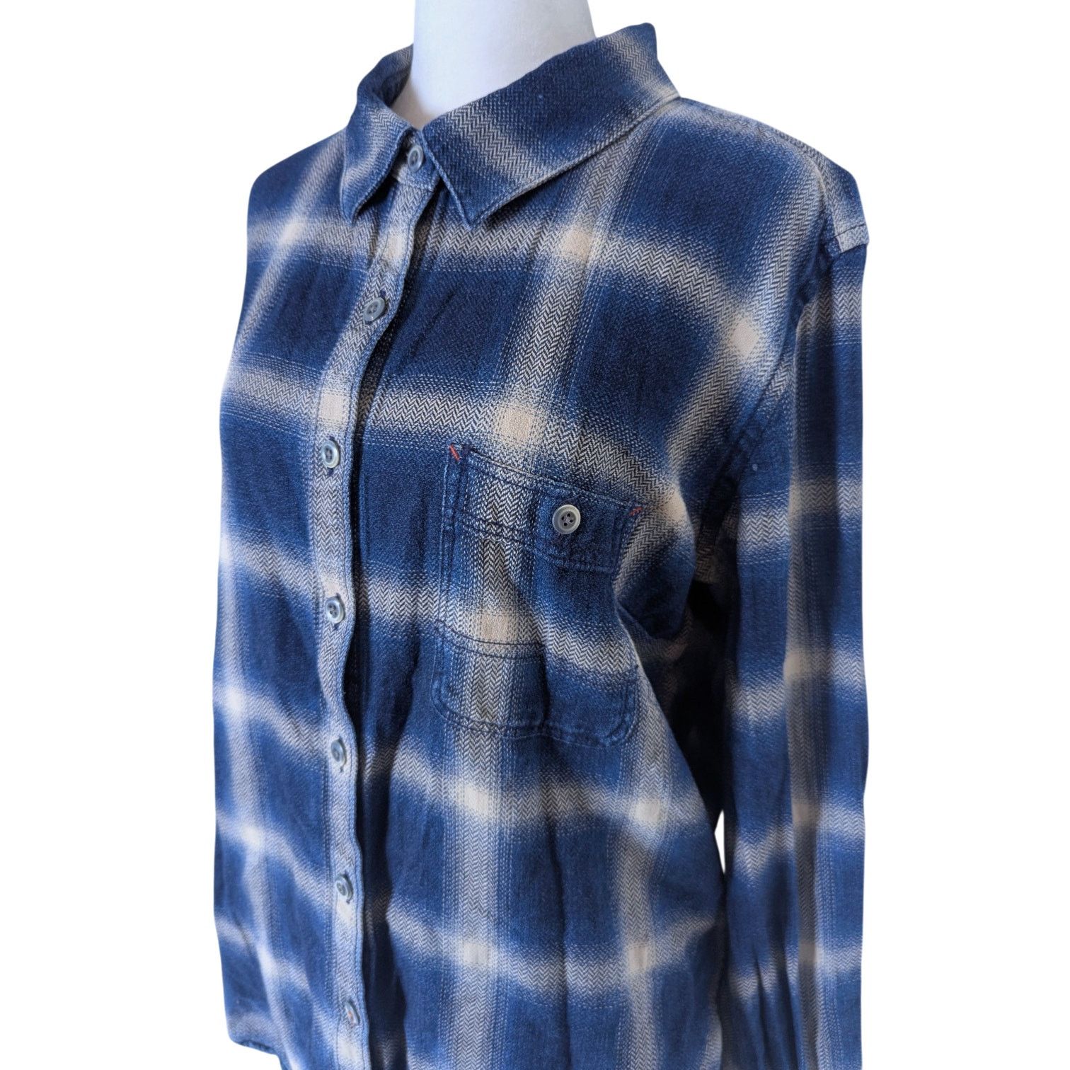 Other Dovetail Workwear Given Workwear Blue Plaid Button Down Size L / US 10 / IT 46 - 5 Thumbnail