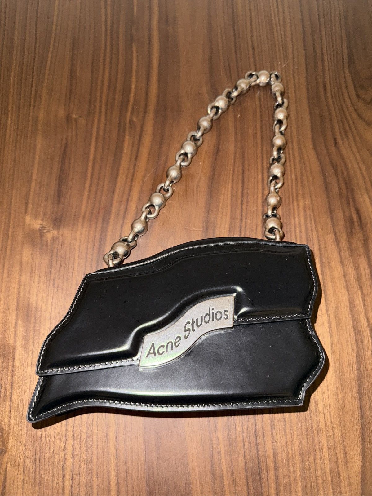 Acne Studios Acne Studios Leather Wavy Bag with Metal Handle Size ONE SIZE - 3 Thumbnail