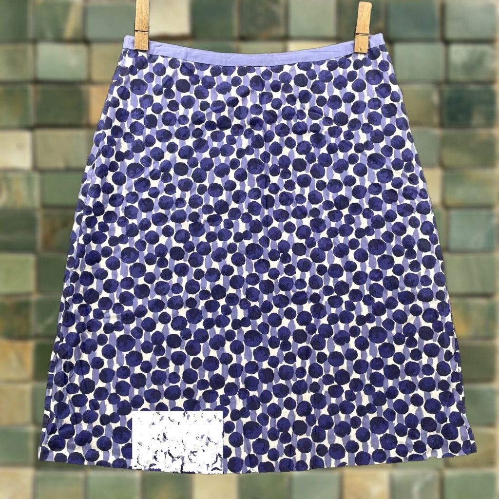 Boden Boden Midi Skirt Women 6 Purple Polka Dot Maximalist Art Whimsical Y2k 90s Retro Size 28" / US 6 / IT 42 - 1 Thumbnail