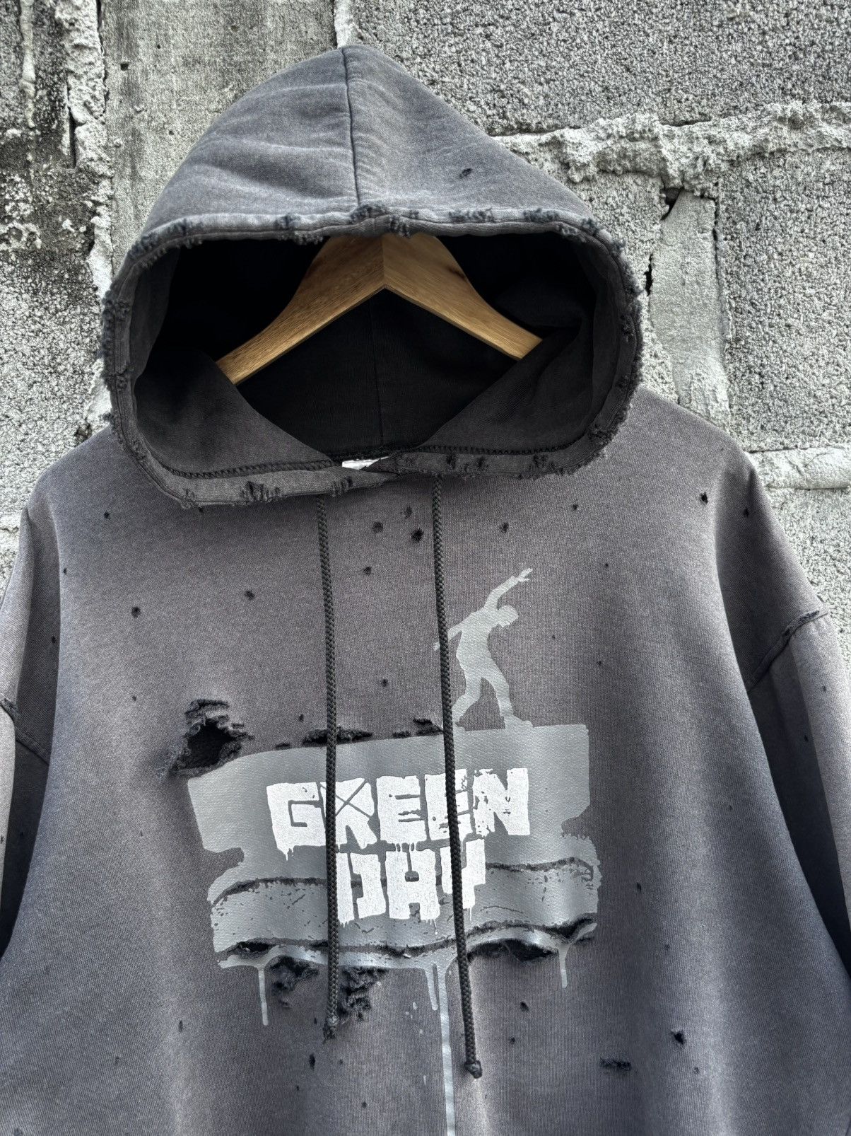 Vintage Faded Thrashed Green Day Bootleg Hoodie Size US XL / EU 56 / 4 - 5 Thumbnail