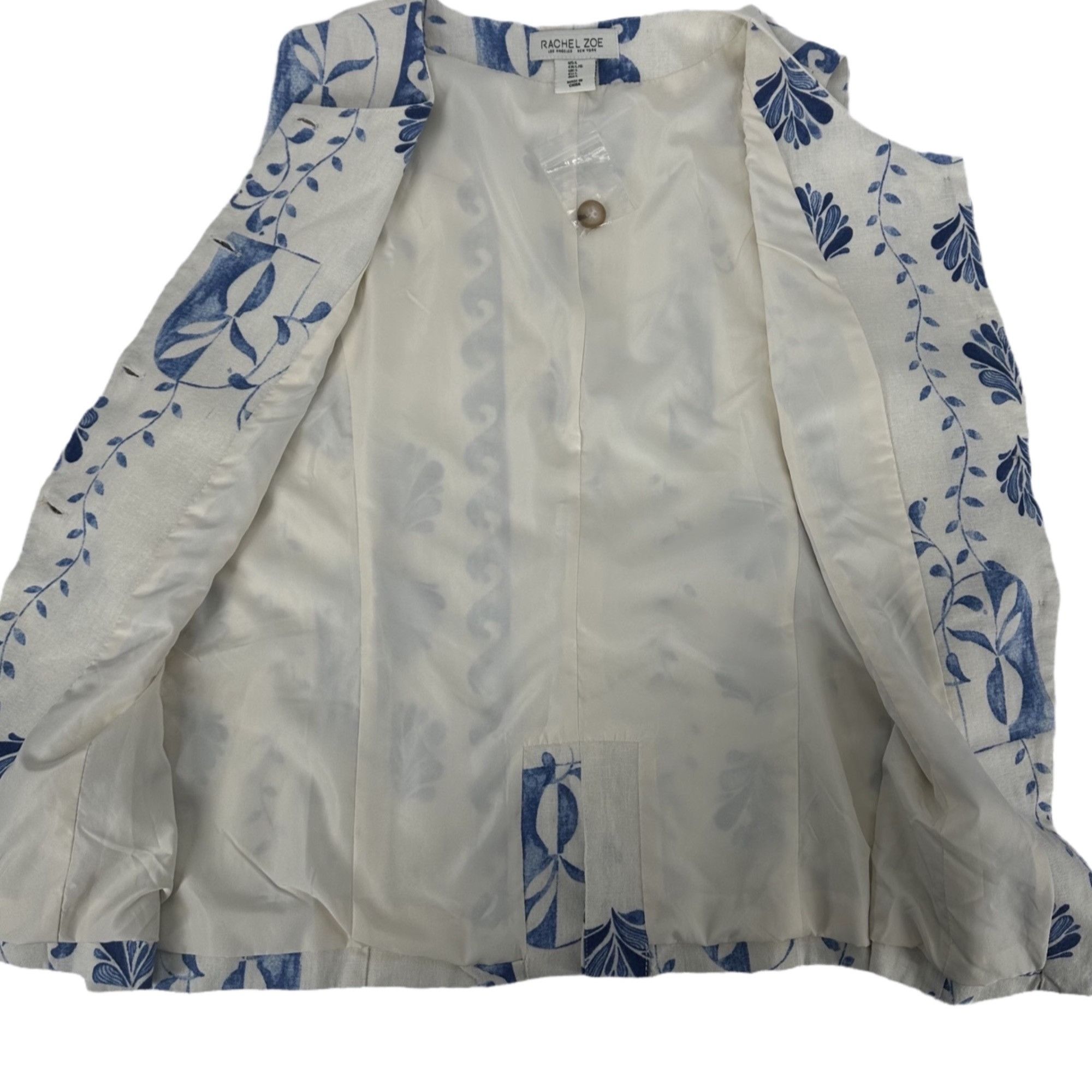Rachel Zoe Rachel Zoe Linen Top - Mediterranean Print - NWT - L Size L / US 10 / IT 46 - 6 Thumbnail