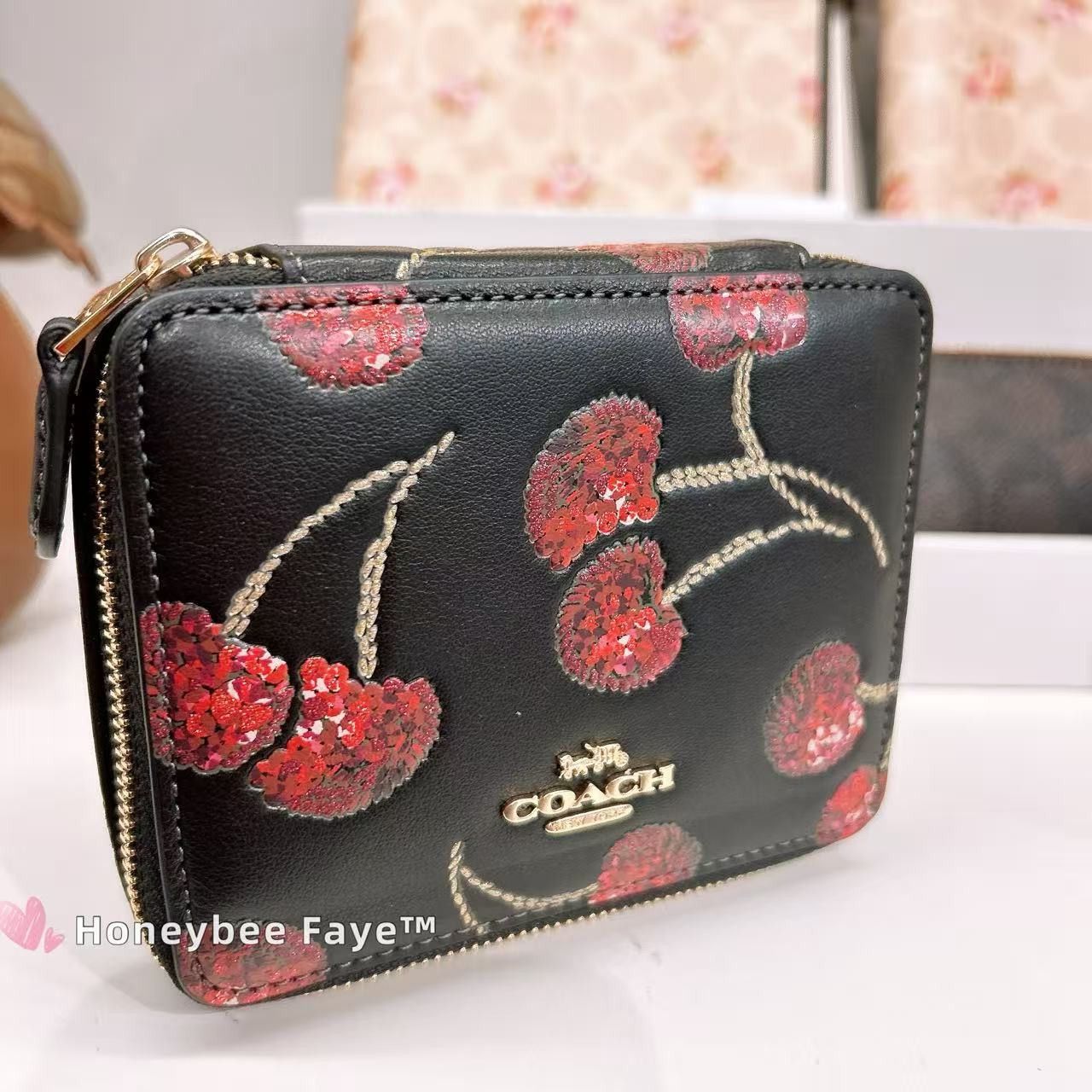 Coach Large Jewelry Box With Cherry Print CDD69 Size ONE SIZE - 3 Thumbnail