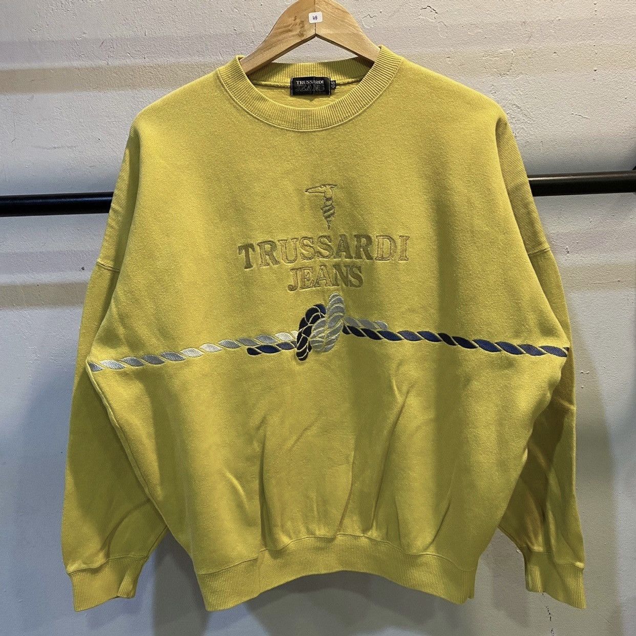 Trussardi Vintage Trussardi jeans Logo Embroidered Sweatshirt Size US S / EU 44-46 / 1 - 1 Thumbnail