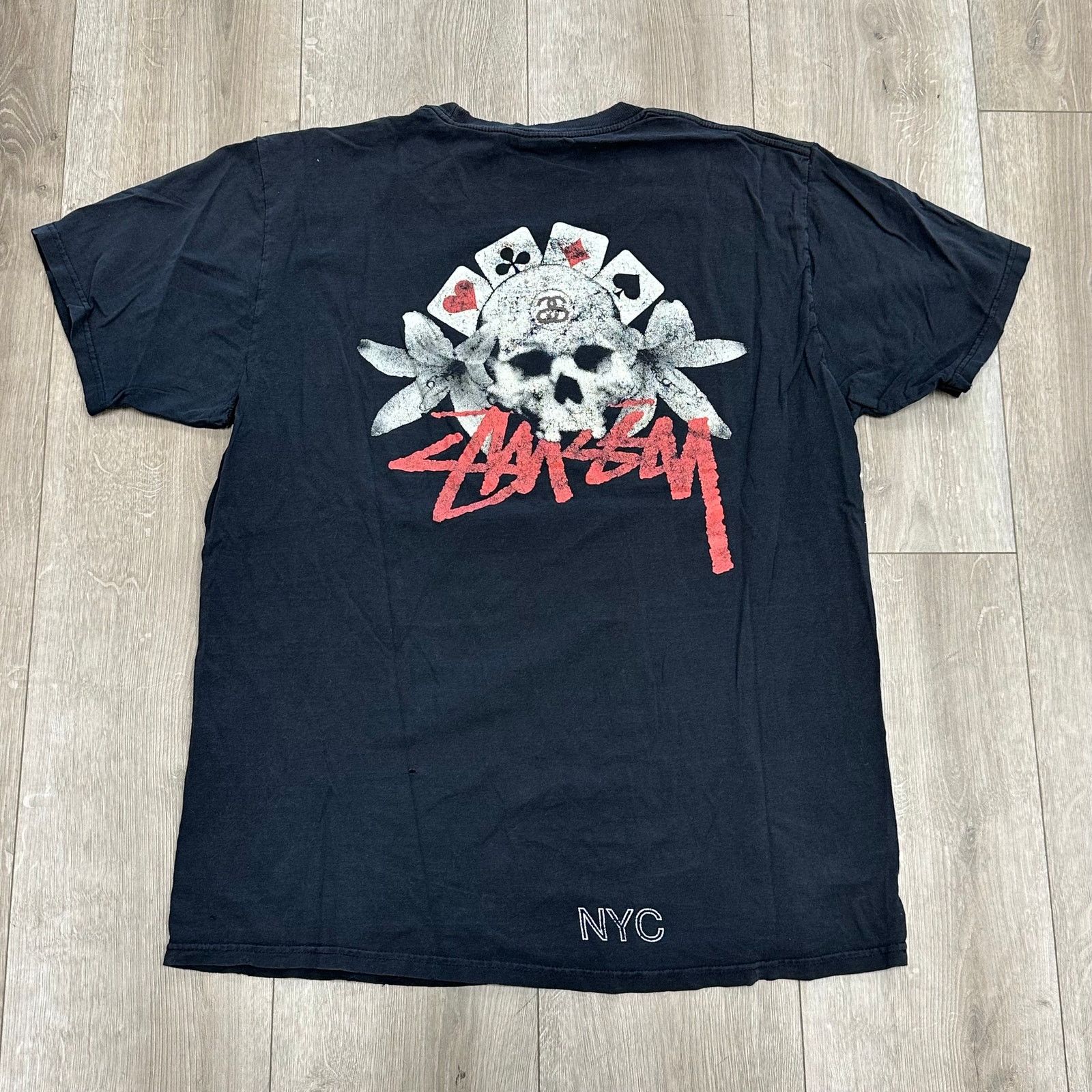 Stussy Stussy Apocalypse Tee T-shirt Skeleton 8 Ball Black L - NWT