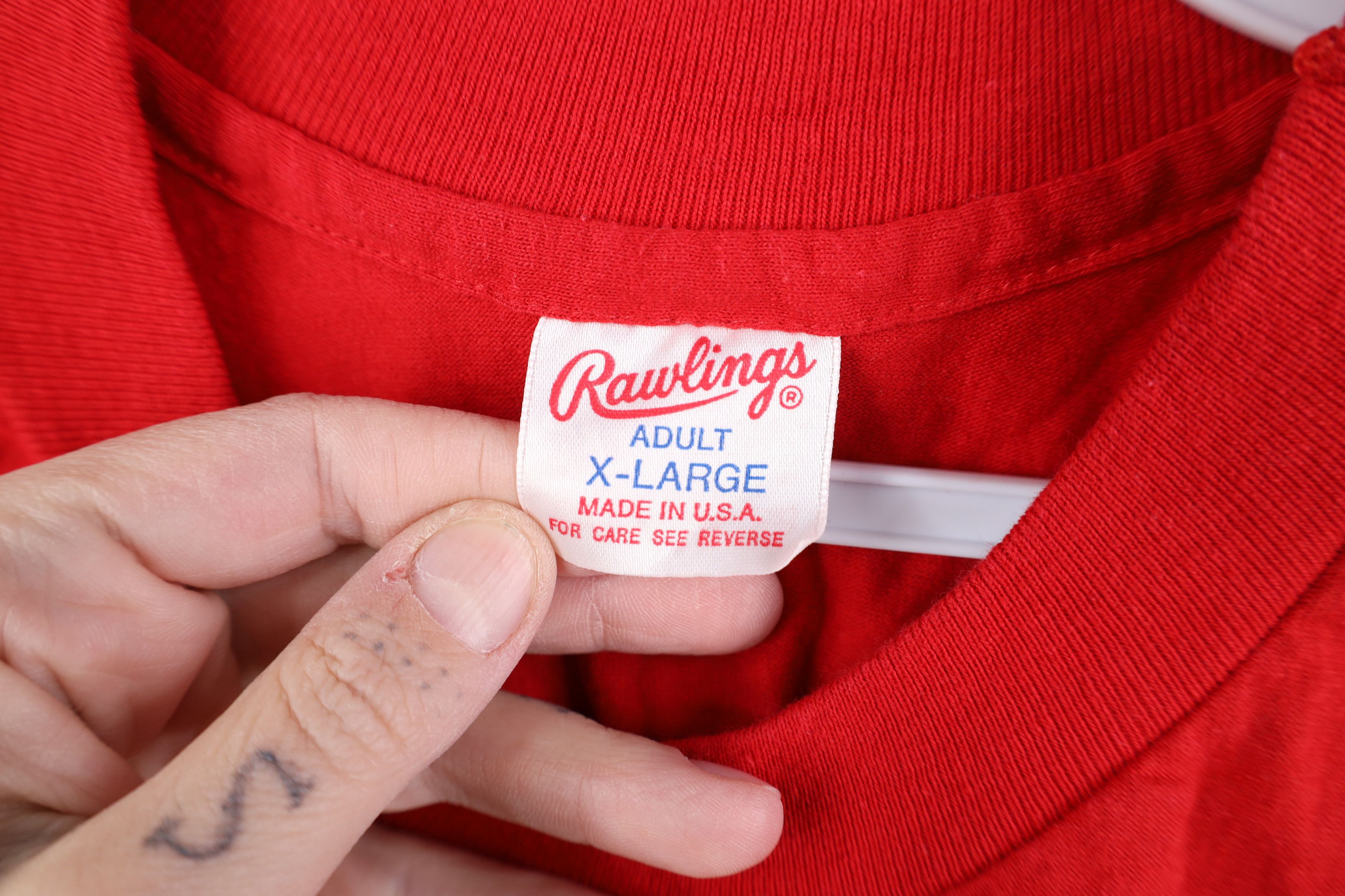 Vintage Vintage 70s 80s Rawlings Red Sox Baseball T-Shirt Red USA Size US XL / EU 56 / 4 - 7 Thumbnail