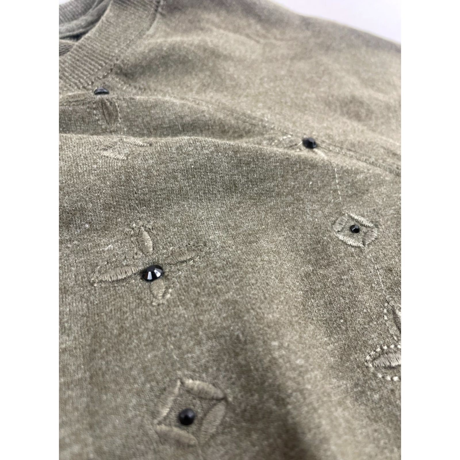 Vintage VINTAGE Relativity Sweater Womens Large Green Jeweled Pullover Size L / US 10 / IT 46 - 2 Thumbnail