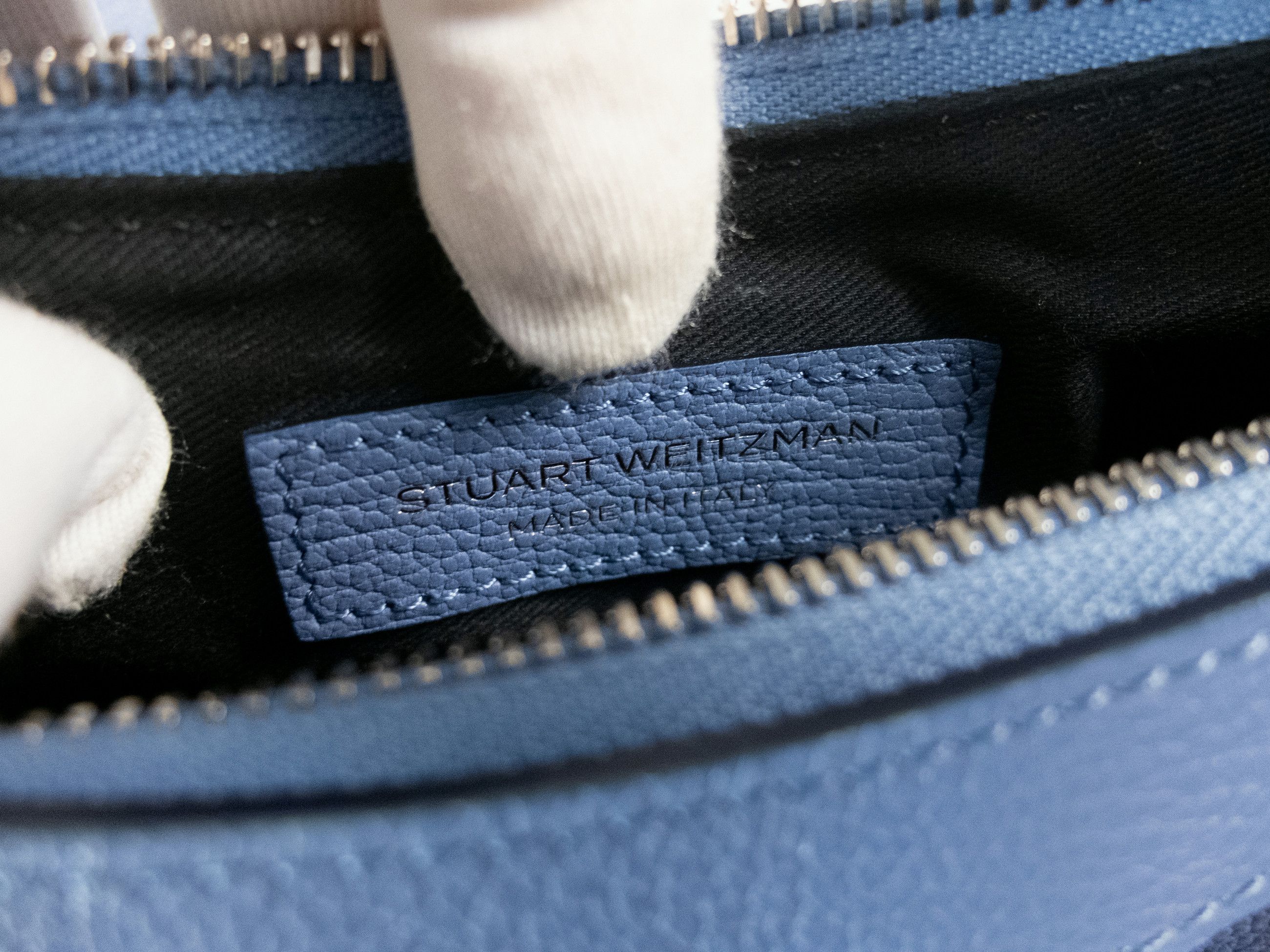 Stuart Weitzman STUART WEITZMAN Stellar Crescent blue leather shoulder bag Size ONE SIZE - 11 Thumbnail