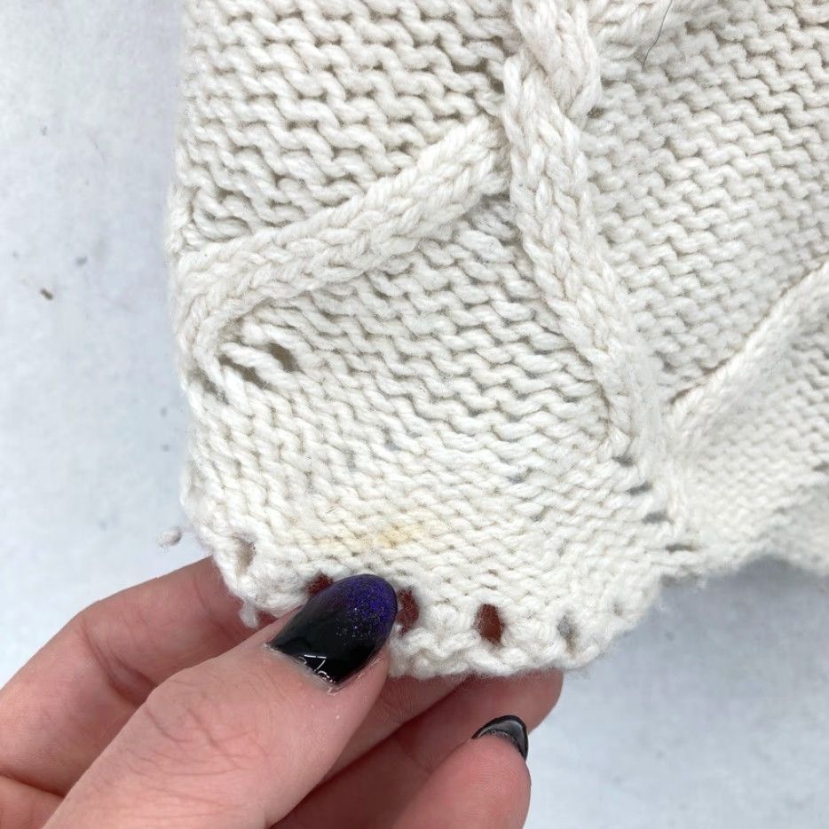 Vintage Sundance Cable Knit Sweater Women's Large Light Beige Merino Wool Nylon Blend Size L / US 10 / IT 46 - 7 Thumbnail