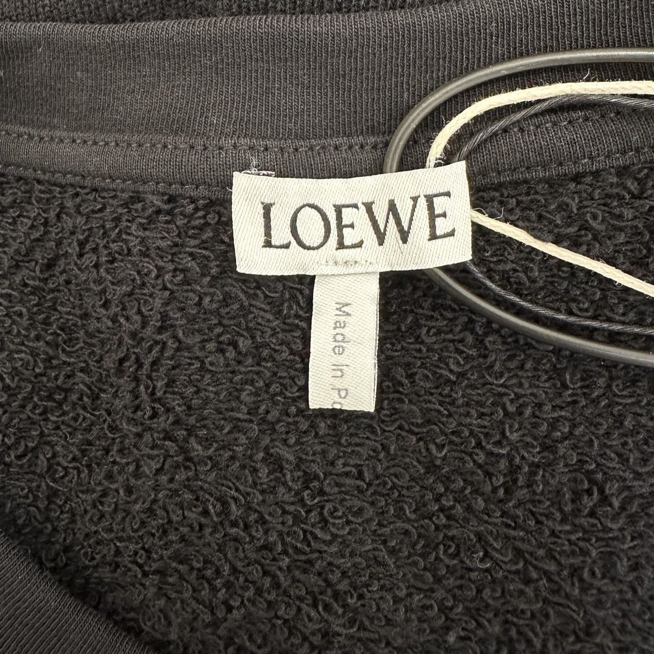 Loewe Loewe black cotton round-neck long-sleeve hoodie Size M / US 6-8 / IT 42-44 - 6 Thumbnail