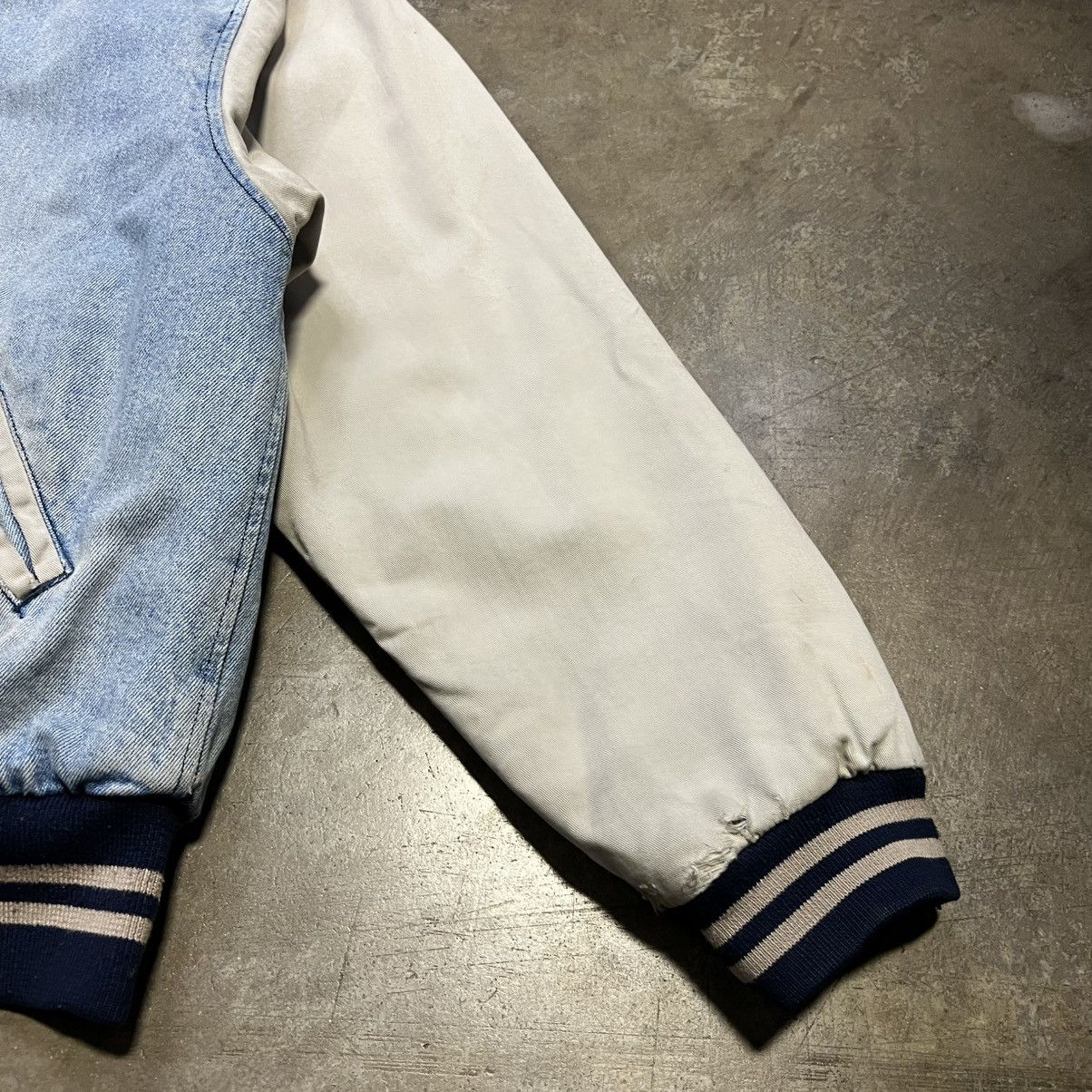 American Eagle Outfitters Vintage American Eagle Denim Bomber Jacket Varsity Faded Y2K Size US L / EU 52-54 / 3 - 5 Thumbnail
