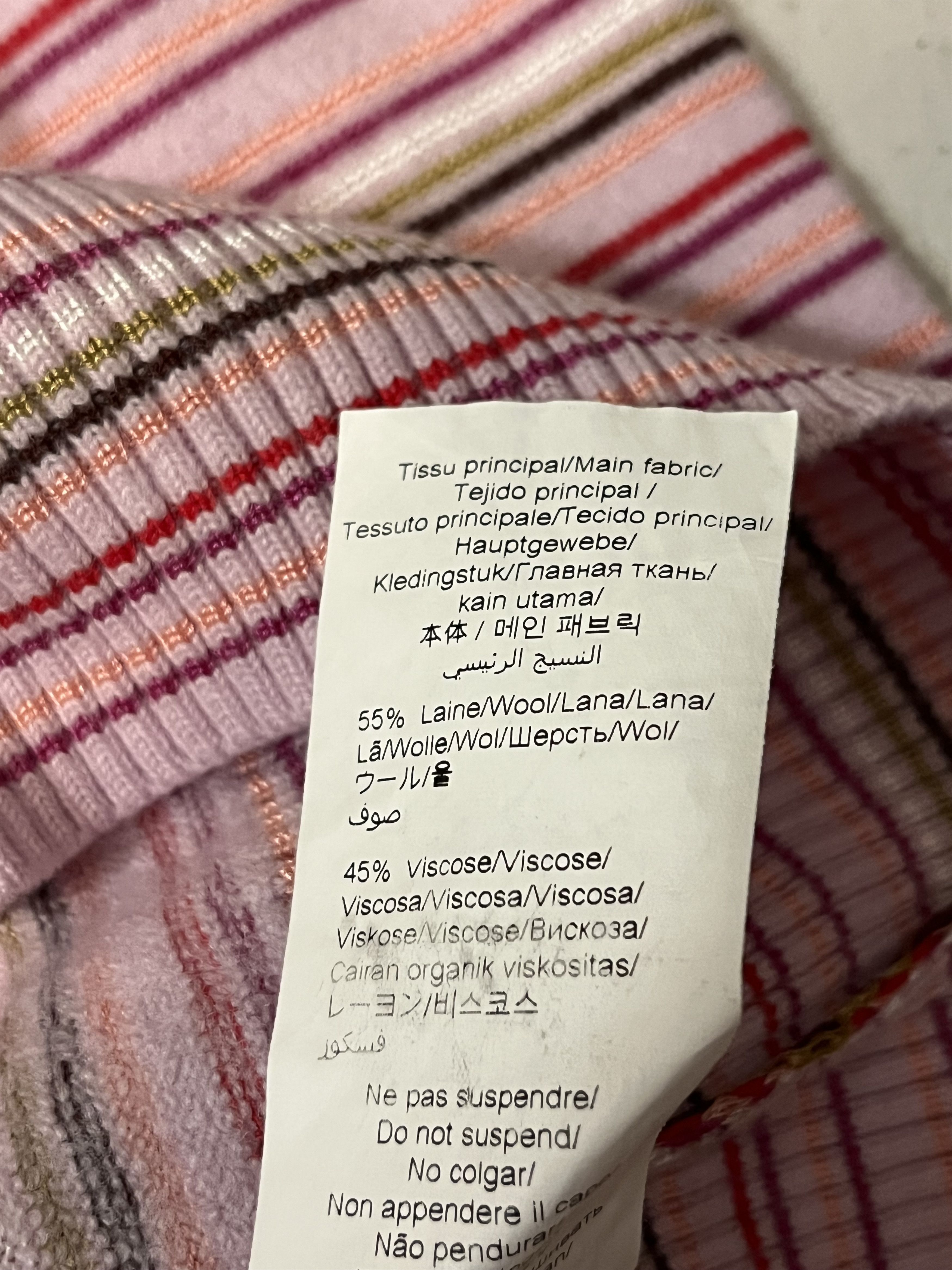 Designer × Japanese Brand × Kenzo Kenzo Wool Striped Sweater Knitt Tiger Logo Size L / US 10 / IT 46 - 7 Thumbnail