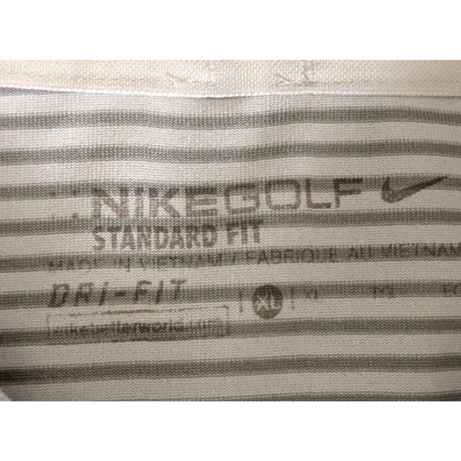 Nike Nike Golf Polo Shirt Mens XL Gray Striped Dri-FIT Standard Fit Performance Top Size US XL / EU 56 / 4 - 6 Thumbnail