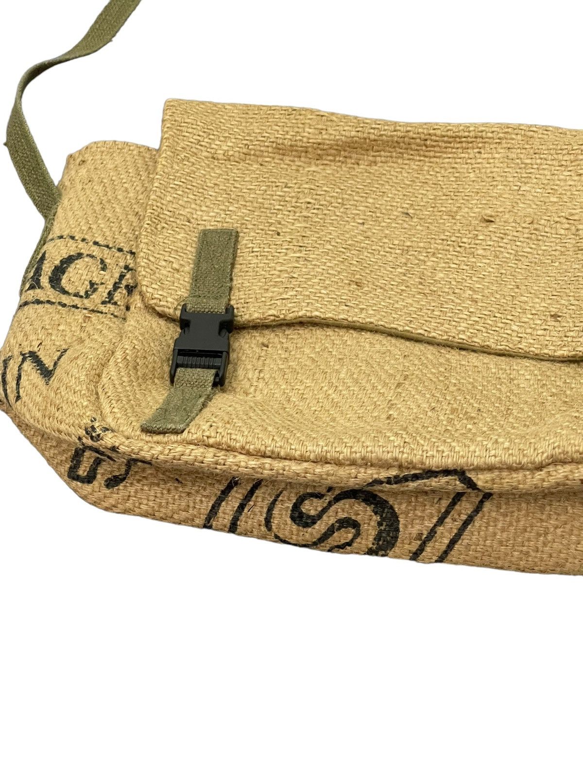 Handmade Coffee Sacks Messengger Bag Military Style Custom 1🟩 Size ONE SIZE - 7 Thumbnail