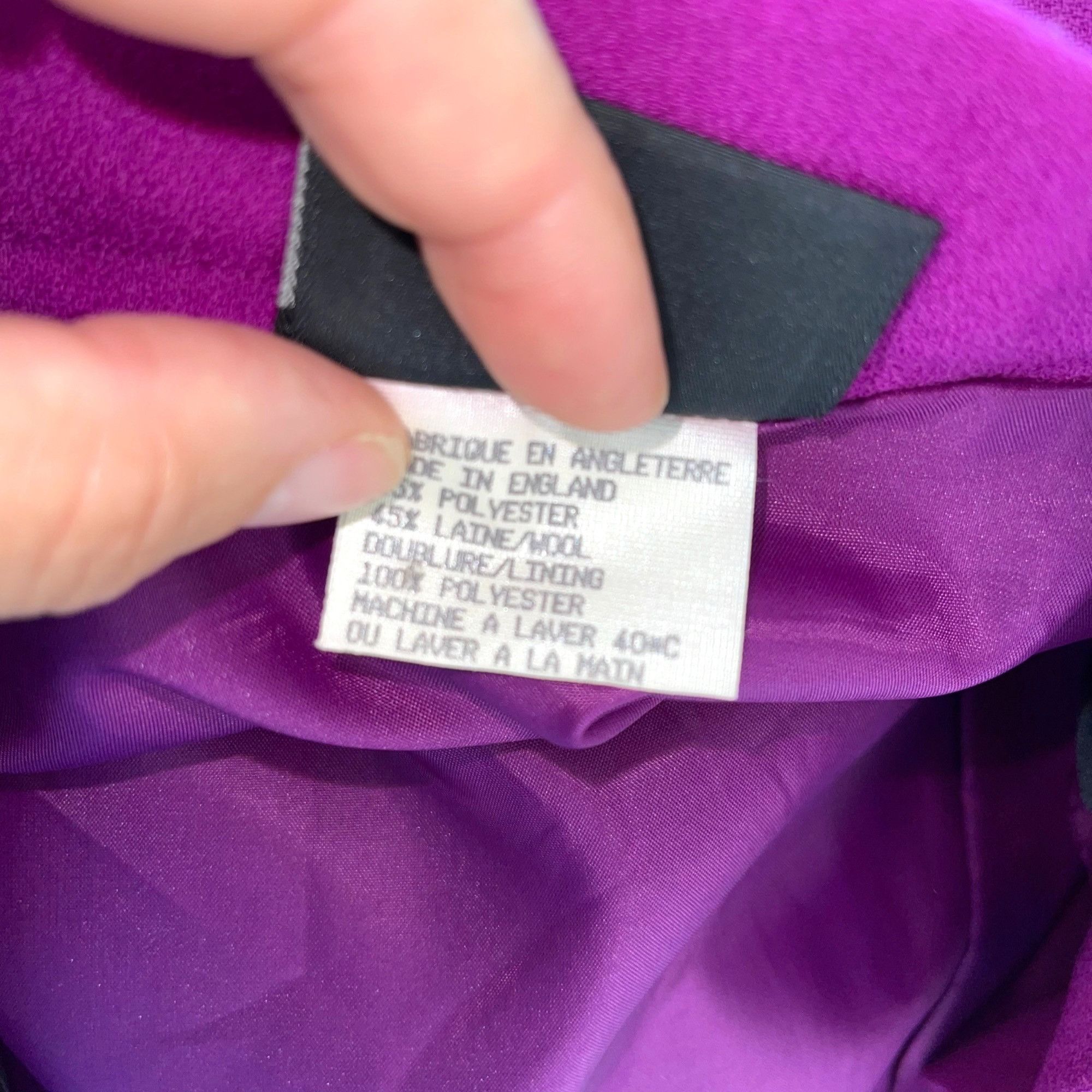 Vintage Jacques Vert Vintage Womens Skirt Size 14 Purple Crepe Size 36" / US 14 / IT 50 - 7 Thumbnail