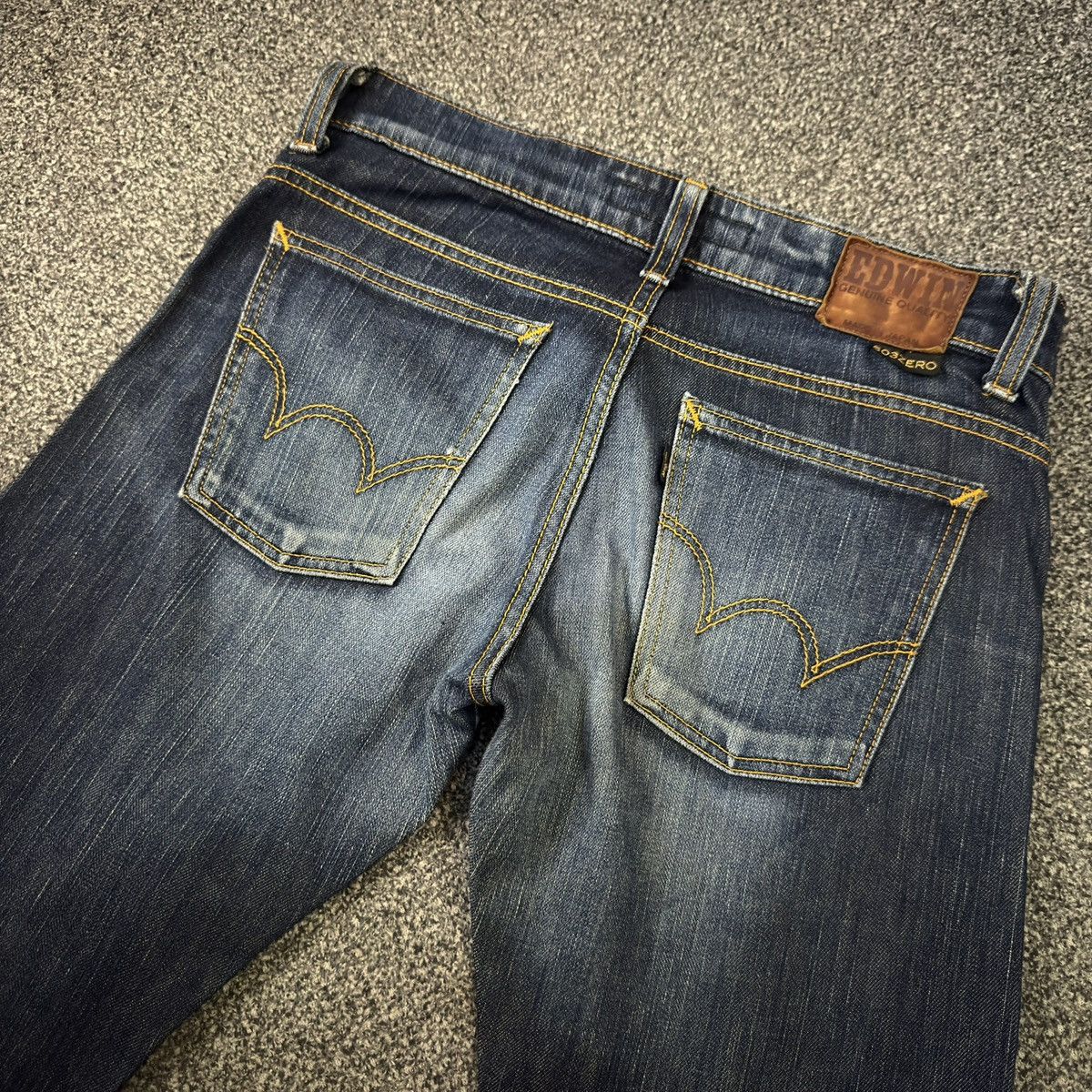 Beauty Beast Vintage 90s Archive Edwin 503 Zero Slim Low Rise Denim Size 29" - 7 Thumbnail