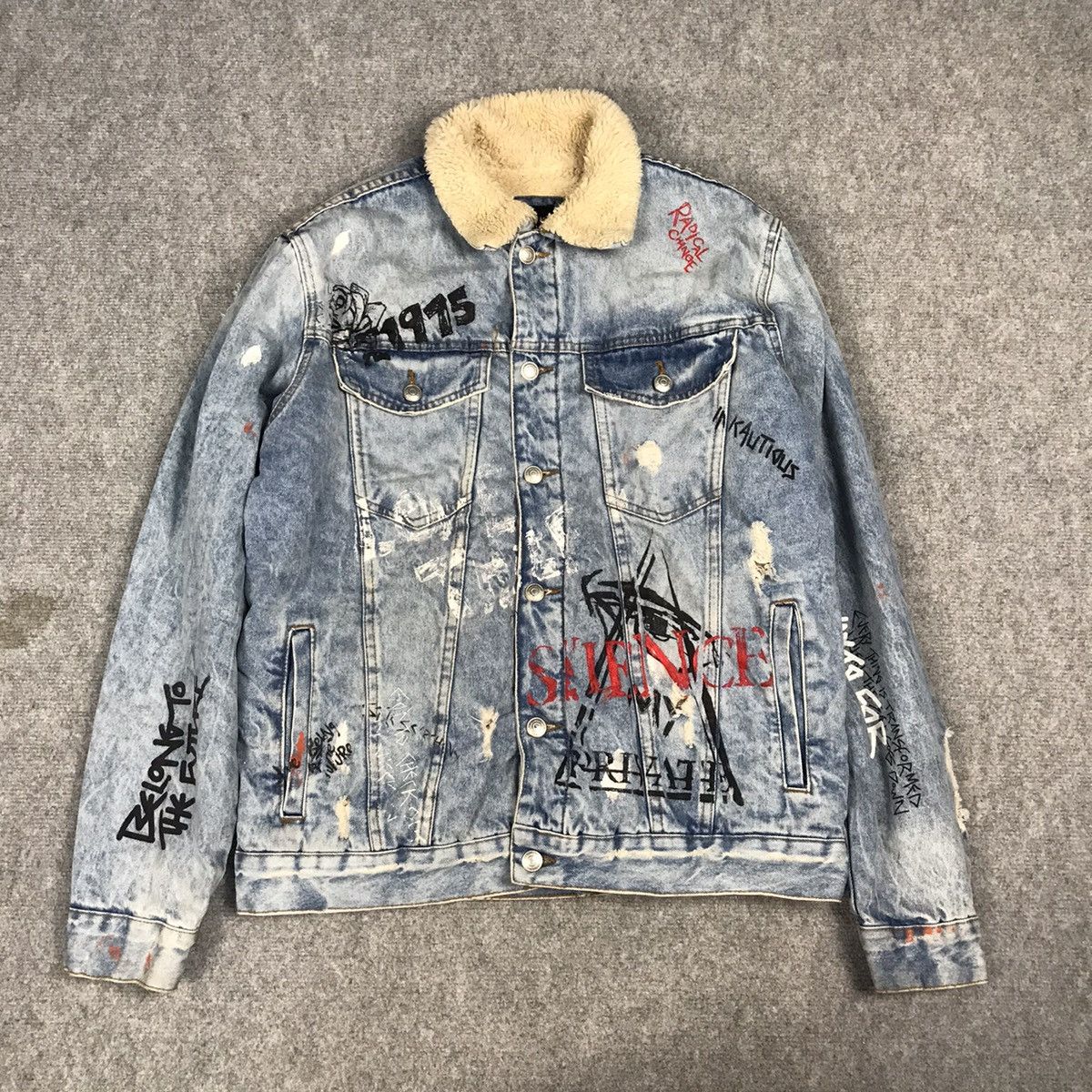 Japanese Brand × Zara ZARA DISTRESSED PUNK BUTTON JACKET Size US L / EU 52-54 / 3 - 2 Thumbnail