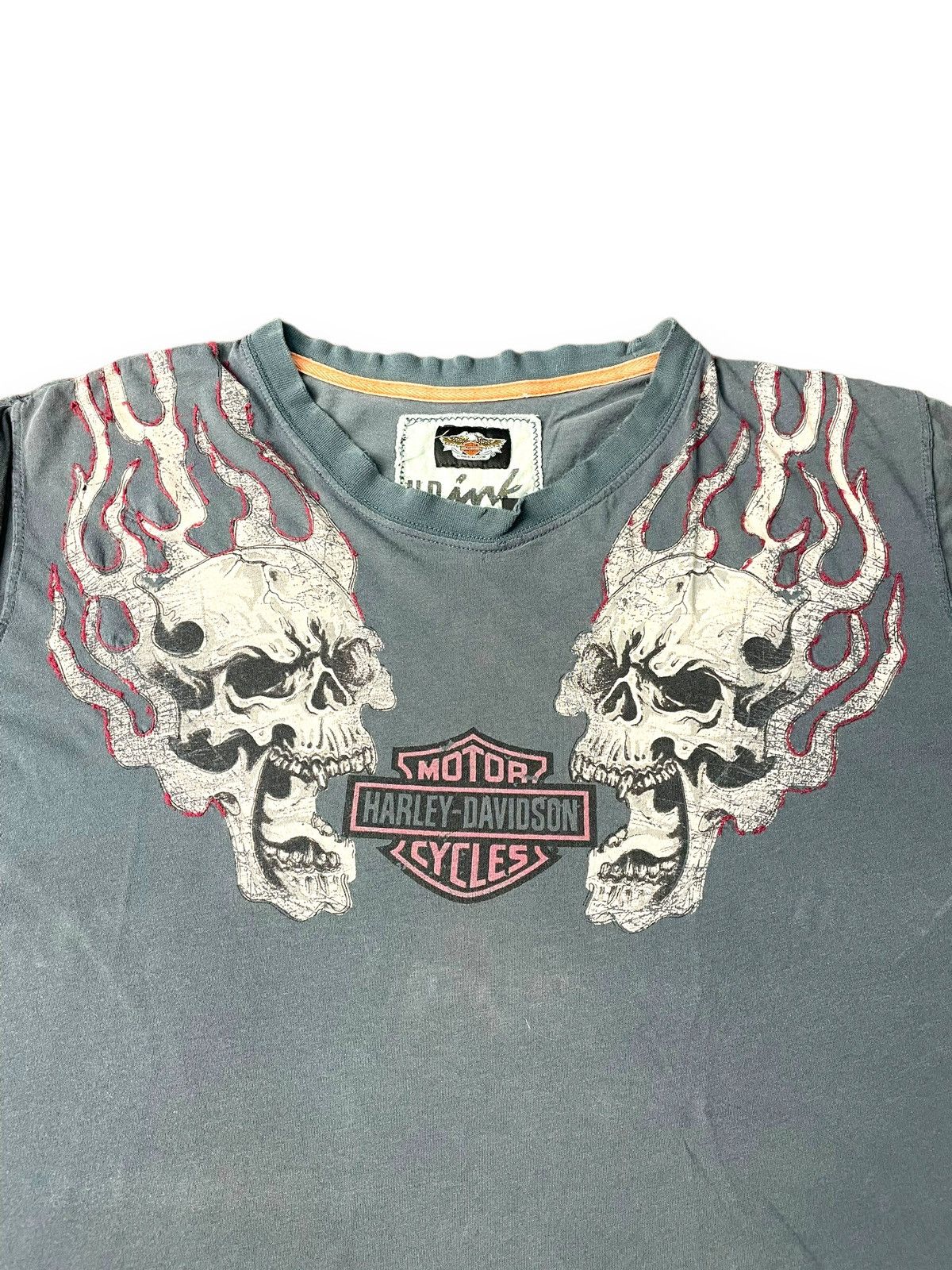 Affliction × Beauty Beast × Harley Davidson Y2K Harley Davidson Skull Affliction Shirt Size US M / EU 48-50 / 2 - 2 Thumbnail
