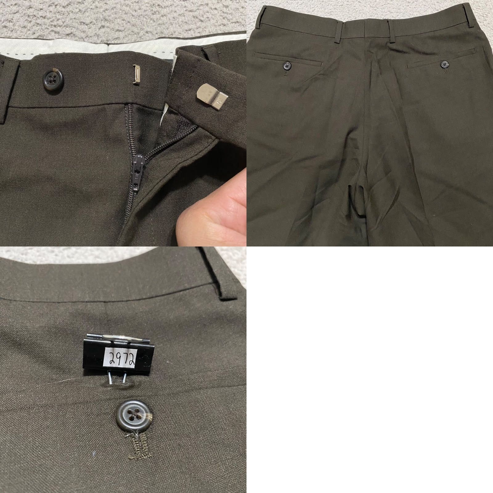 Ralph Lauren Lauren Ralph Lauren Mens Pants Dress Brown Wool Straight Mid Pleated 34x29 Inseam Slim, Regular Fit - 34x30? Size US 34 / EU 50 - 8 Thumbnail