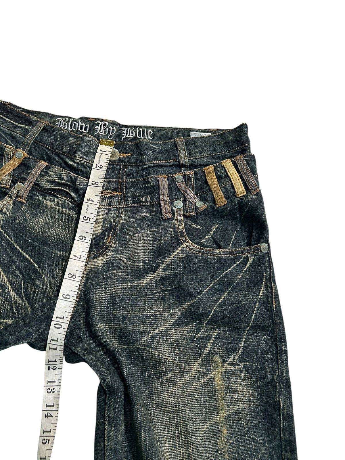 Japanese Brand × Kapital × Vintage Double Waist Skull Japanese Punk Style Denim Jeans Size US 33 - 22 Thumbnail